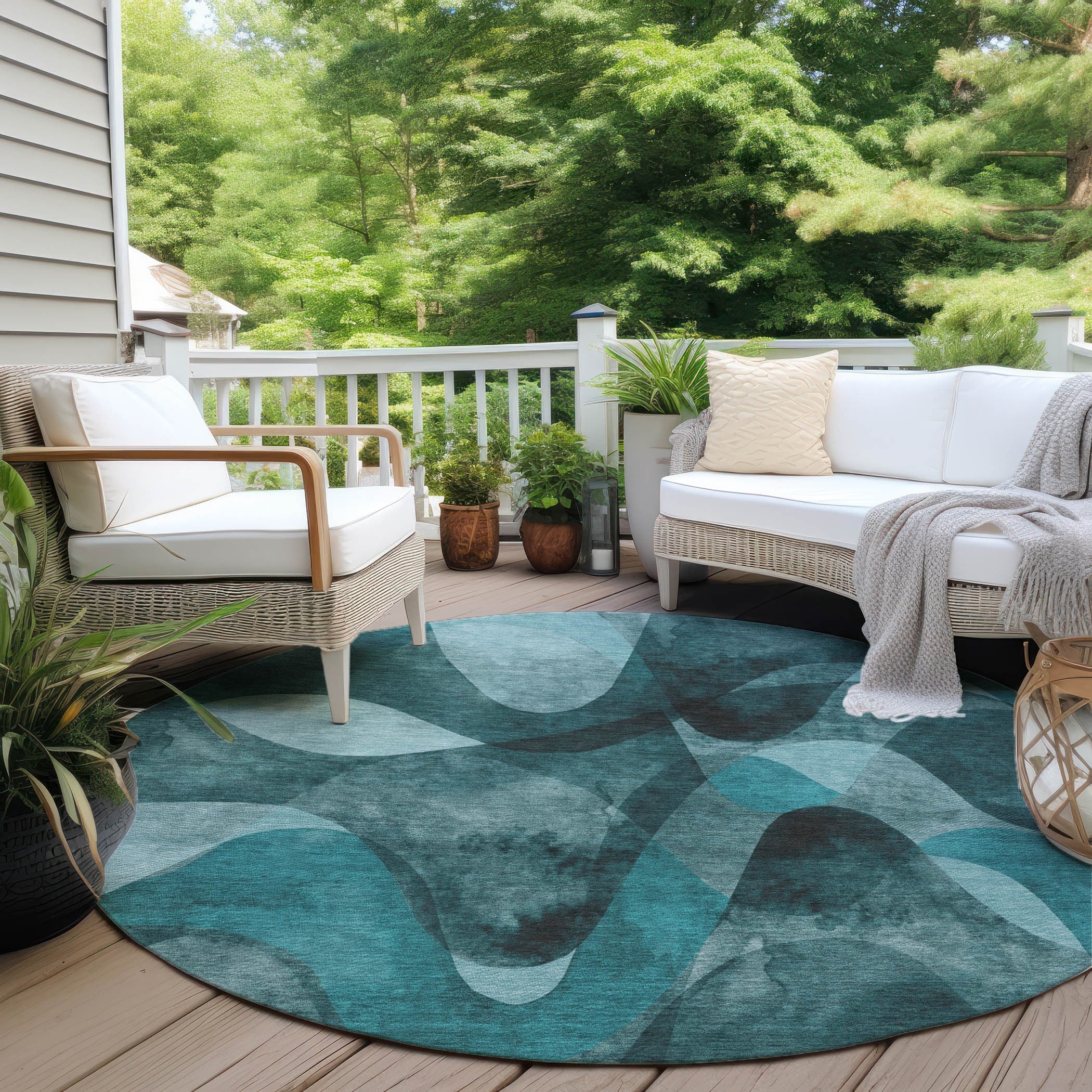 Tapis Chantille moderne lavable en machine pour intérieur/extérieur