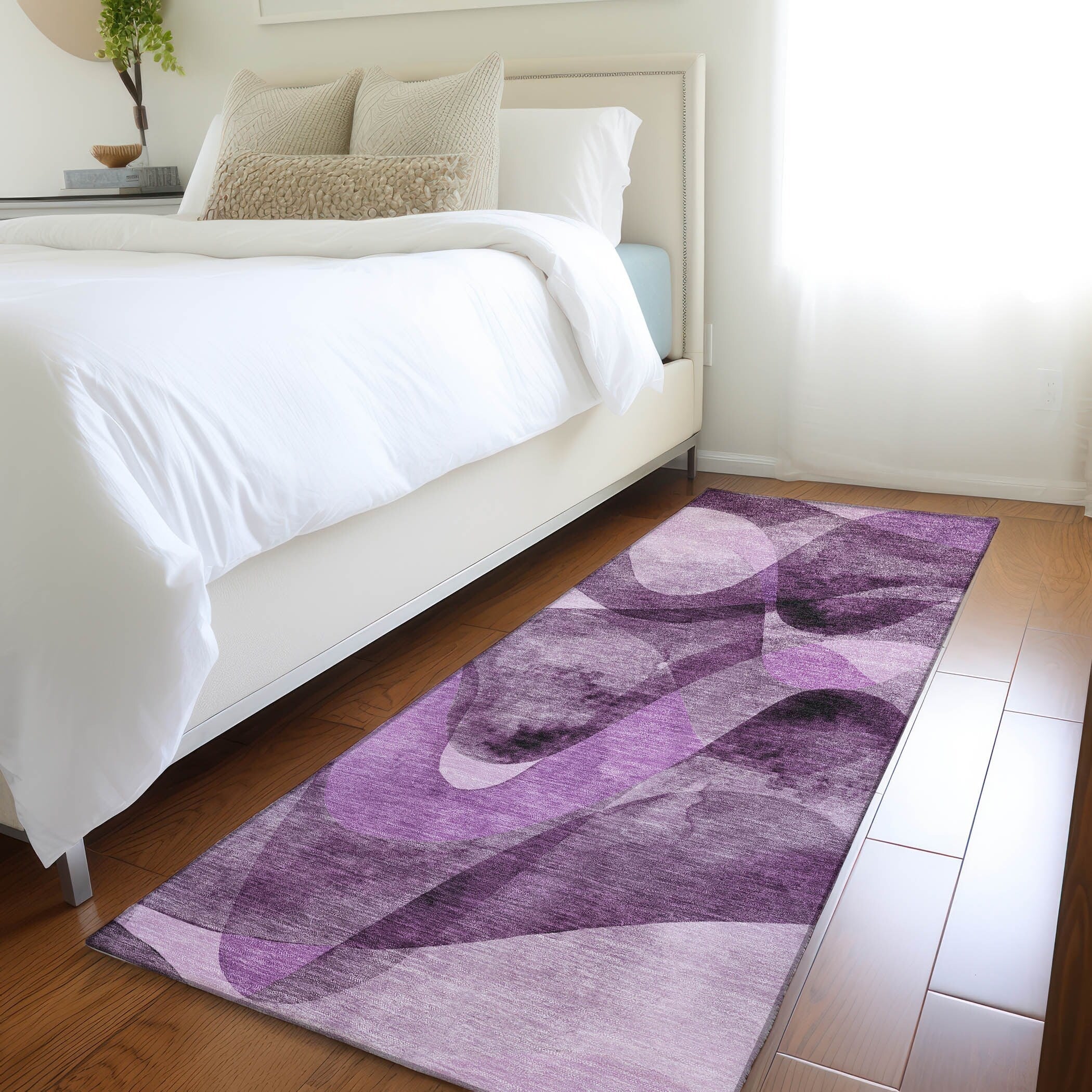 Tapis Chantille moderne lavable en machine pour intérieur/extérieur