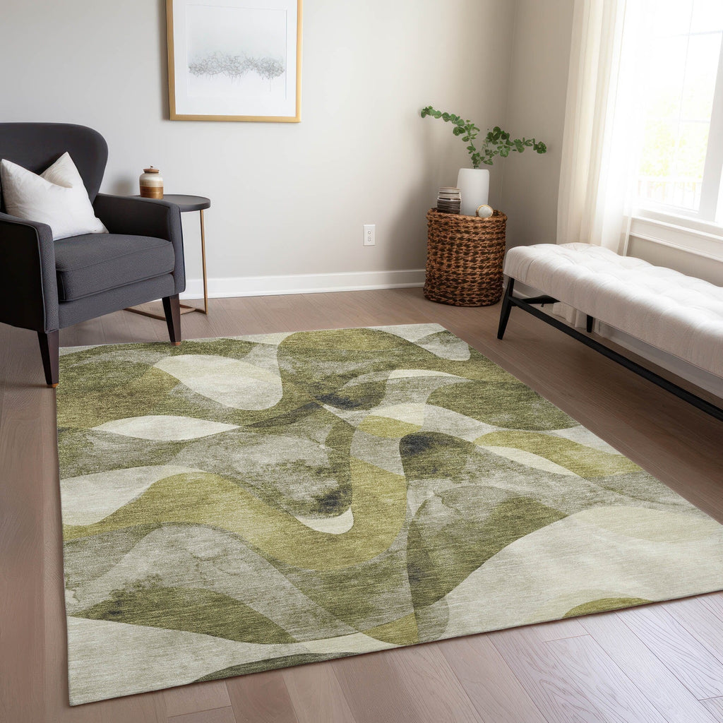 Tapis Chantille moderne lavable en machine pour intérieur/extérieur