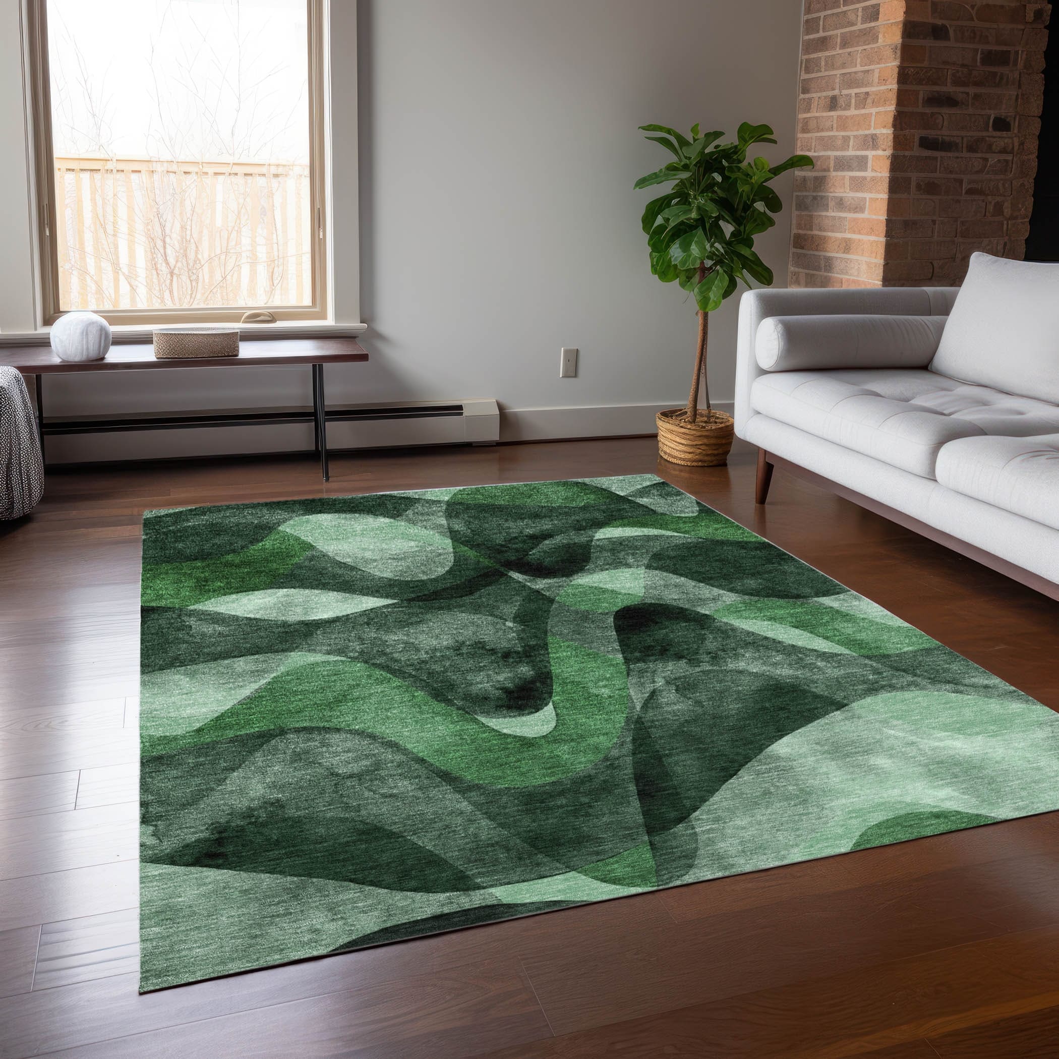 Tapis Chantille moderne lavable en machine pour intérieur/extérieur