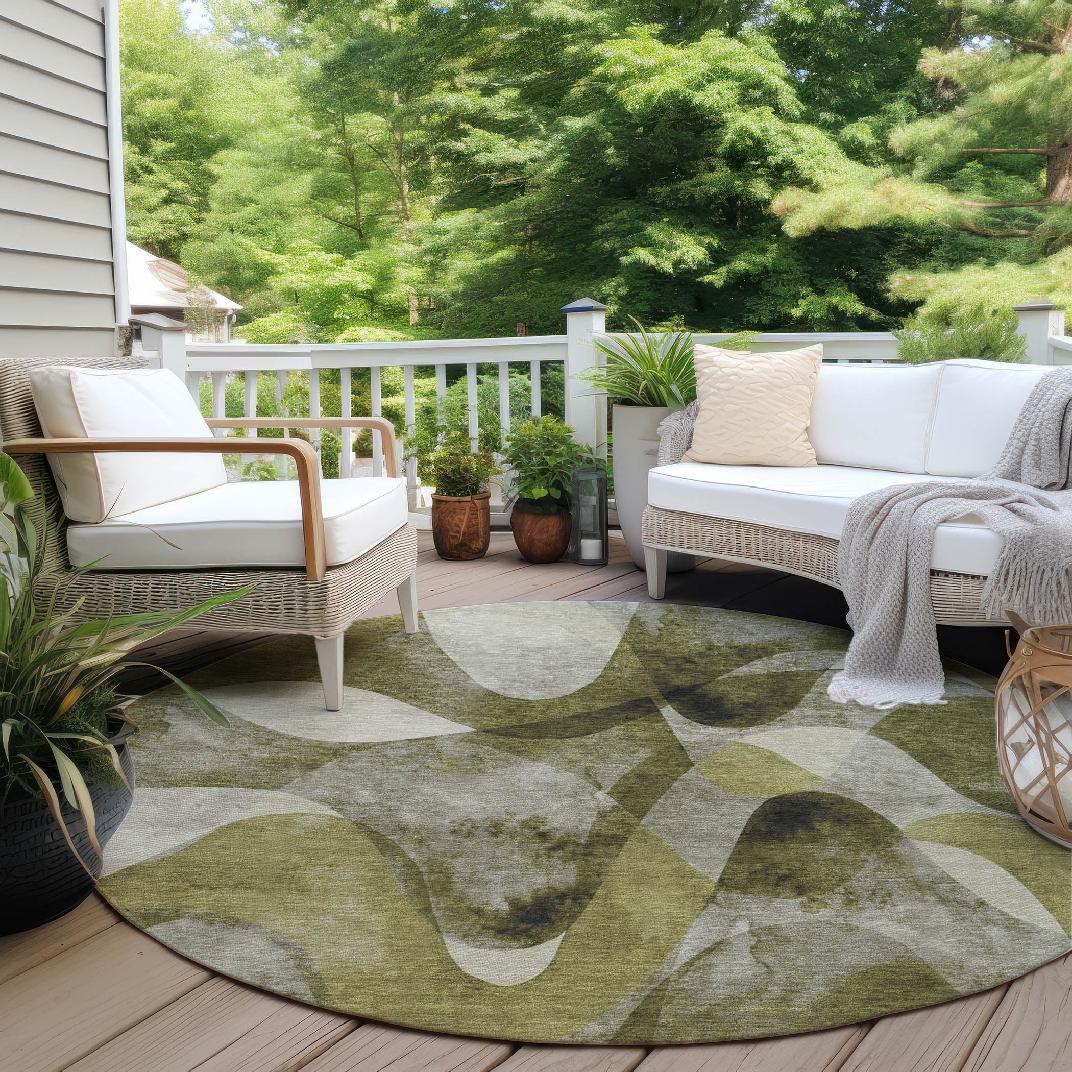 Tapis Chantille moderne lavable en machine pour intérieur/extérieur