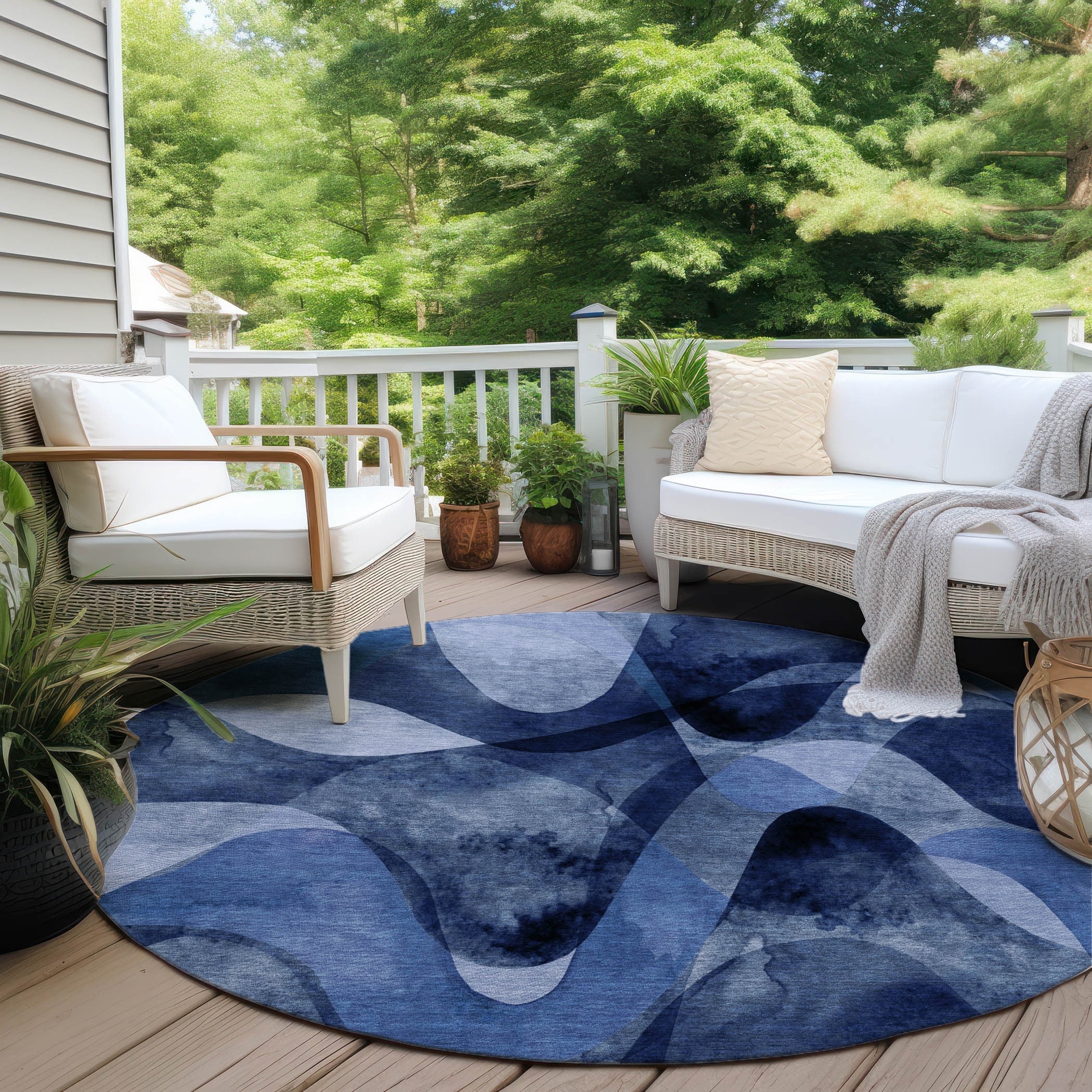Tapis Chantille moderne lavable en machine pour intérieur/extérieur