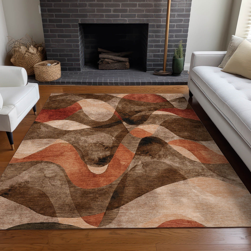 Tapis Chantille moderne lavable en machine pour intérieur/extérieur