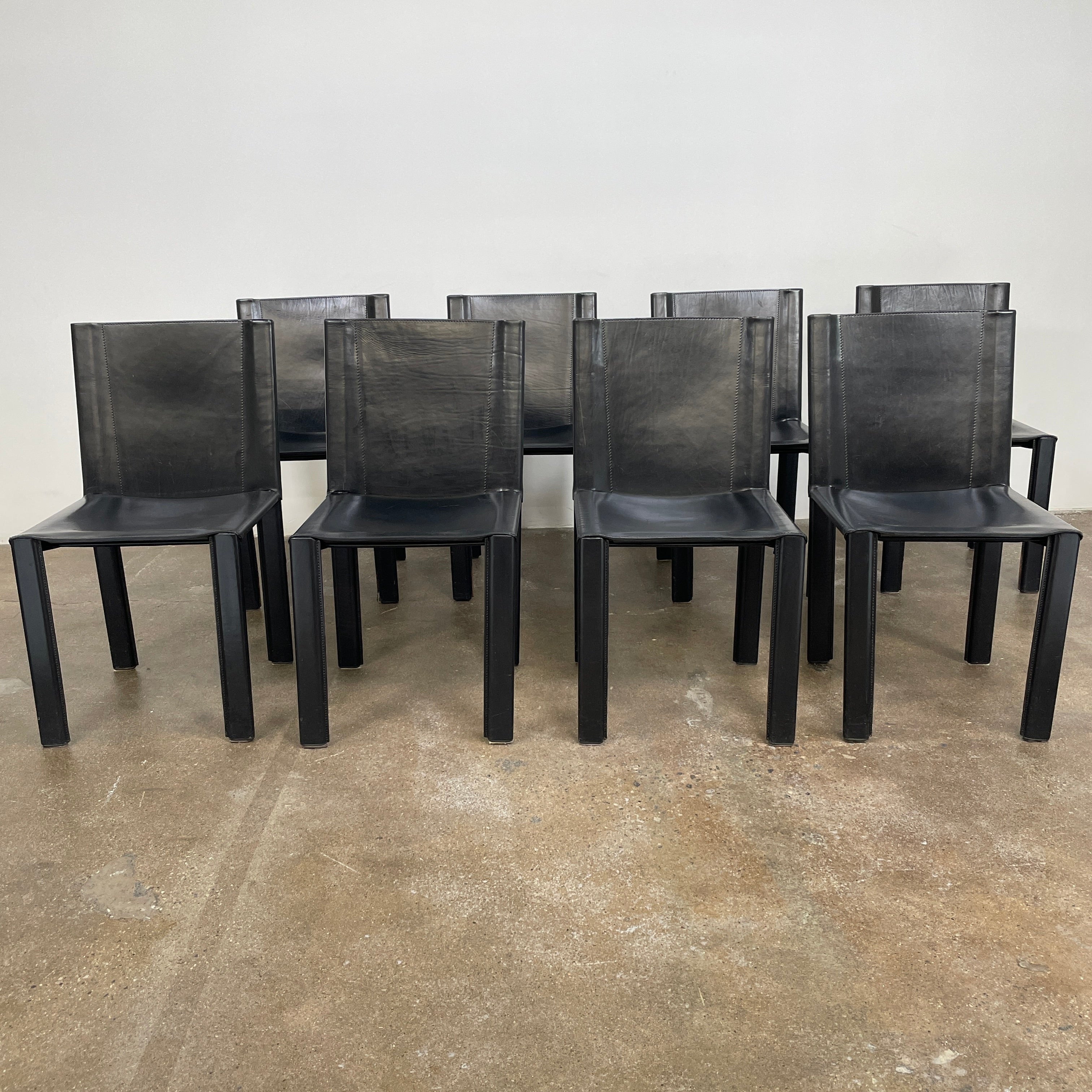 Ensemble de 8 chaises de salle à manger vintage « Coral » de Matteo Grassi