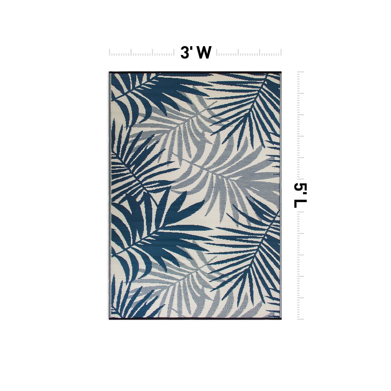 Tapis d'extérieur réversibles en plastique à motifs floraux modernes