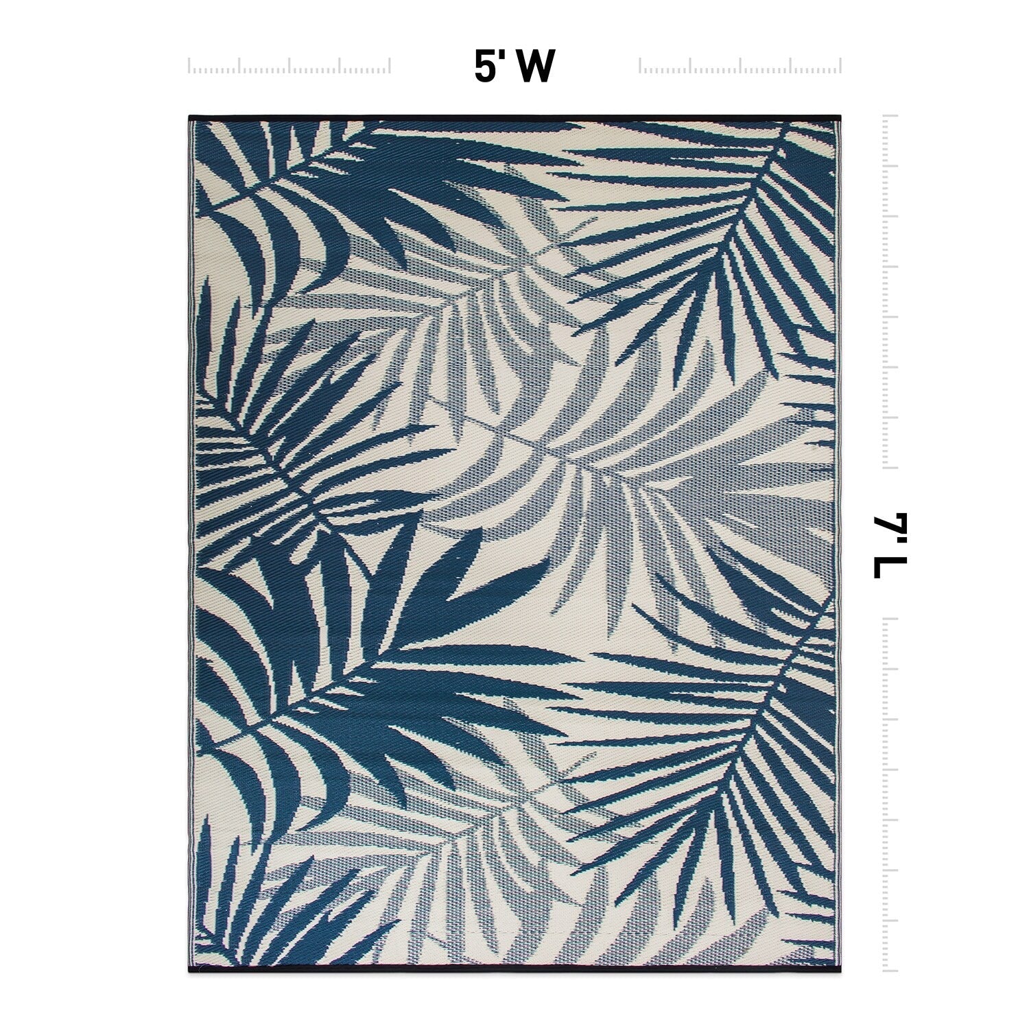 Tapis d'extérieur réversibles en plastique à motifs floraux modernes