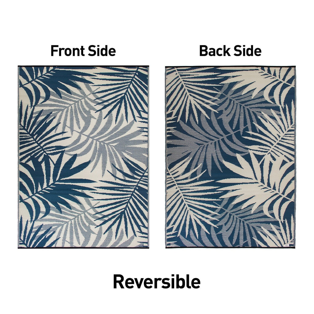 Tapis d'extérieur réversibles en plastique à motifs floraux modernes
