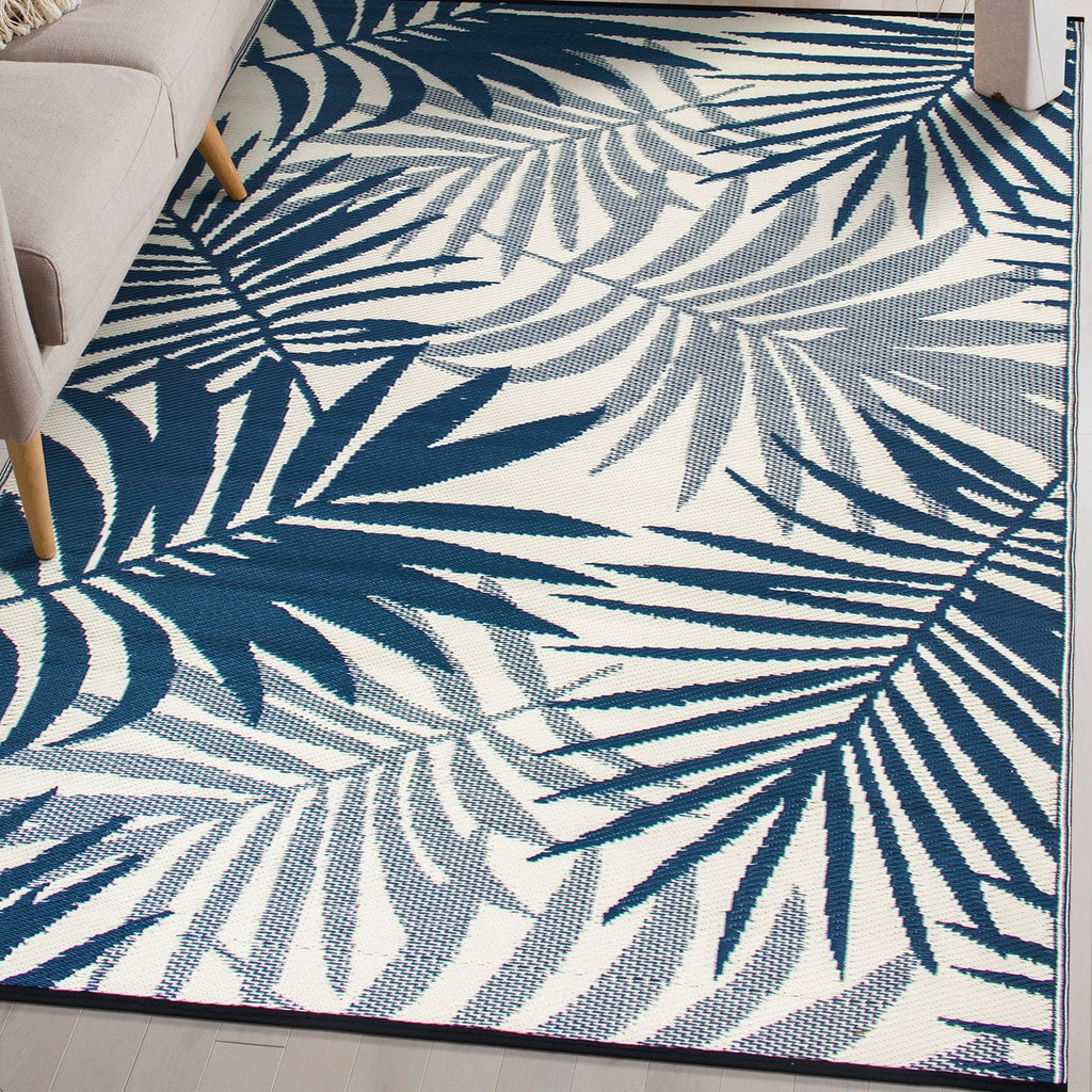 Tapis d'extérieur réversibles en plastique à motifs floraux modernes