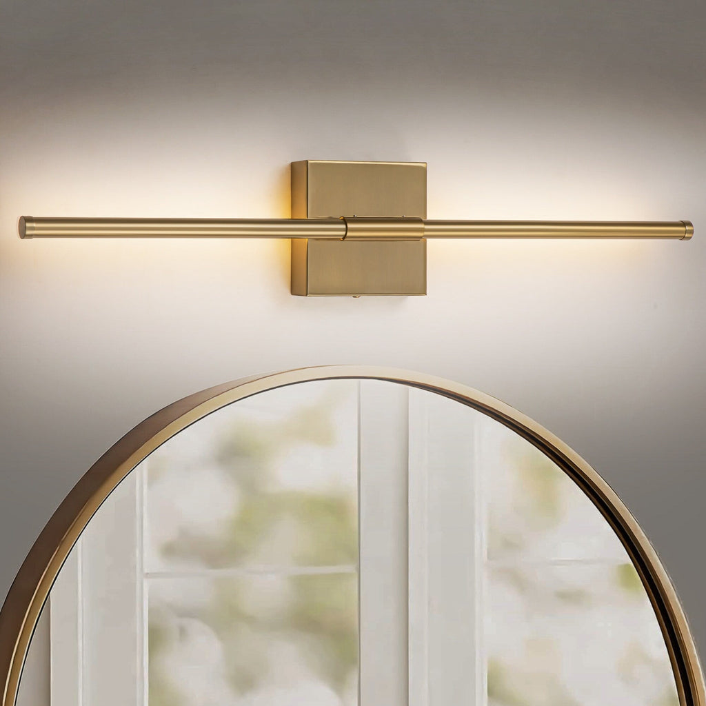 Applique murale de salle de bain à 1 lumière, linéaire et moderne, à intensité variable, à DEL intégrée, de 23,6 po