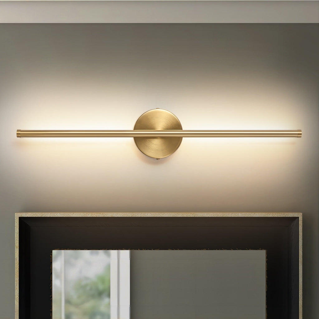 Applique murale de salle de bain à 1 lumière, linéaire et moderne, à intensité variable, à DEL intégrée, de 23,6 po