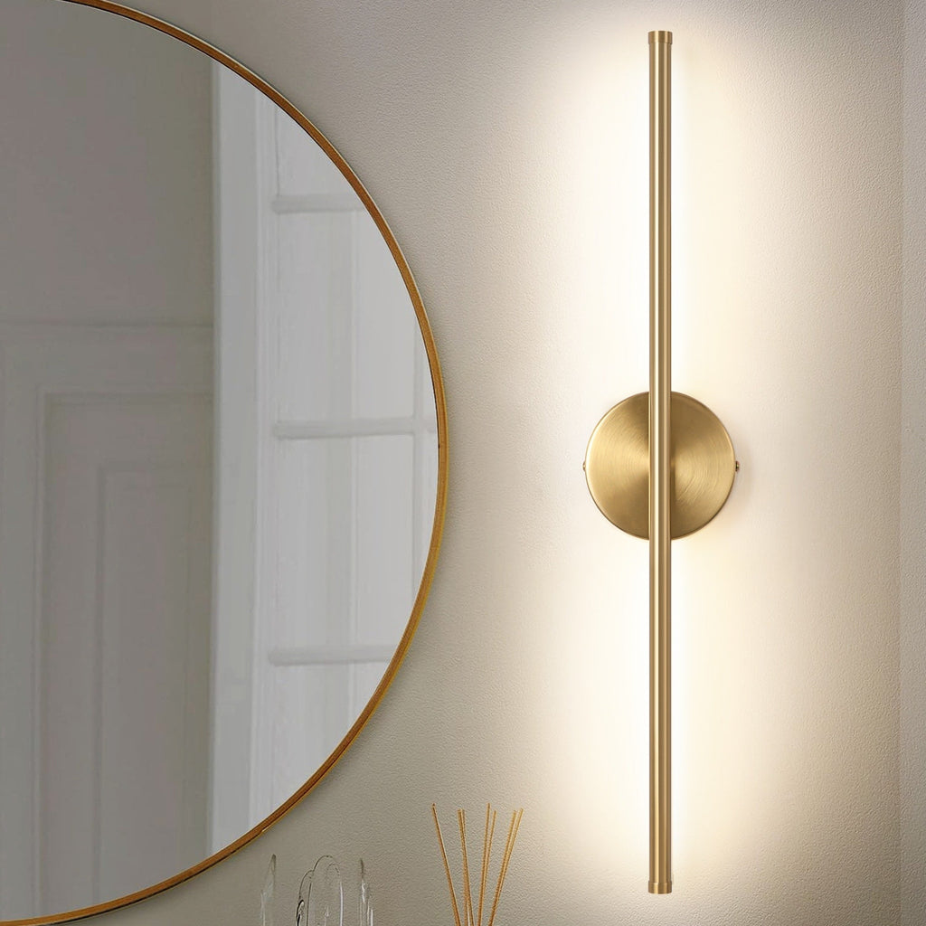 Applique murale de salle de bain à 1 lumière, linéaire et moderne, à intensité variable, à DEL intégrée, de 23,6 po