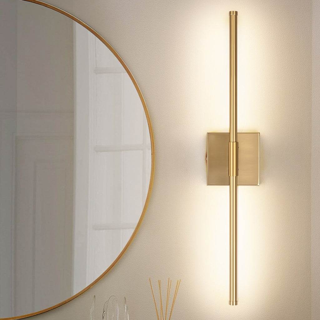 Applique murale de salle de bain à 1 lumière, linéaire et moderne, à intensité variable, à DEL intégrée, de 23,6 po
