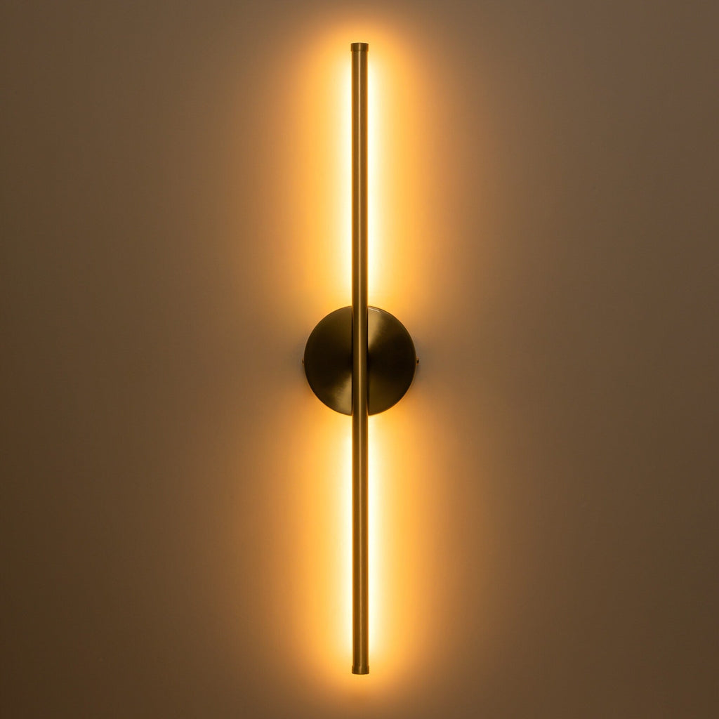 Applique murale de salle de bain à 1 lumière, linéaire et moderne, à intensité variable, à DEL intégrée, de 23,6 po