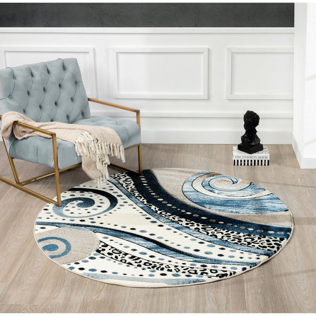 Tapis à tourbillons abstraits de la collection Rhodes