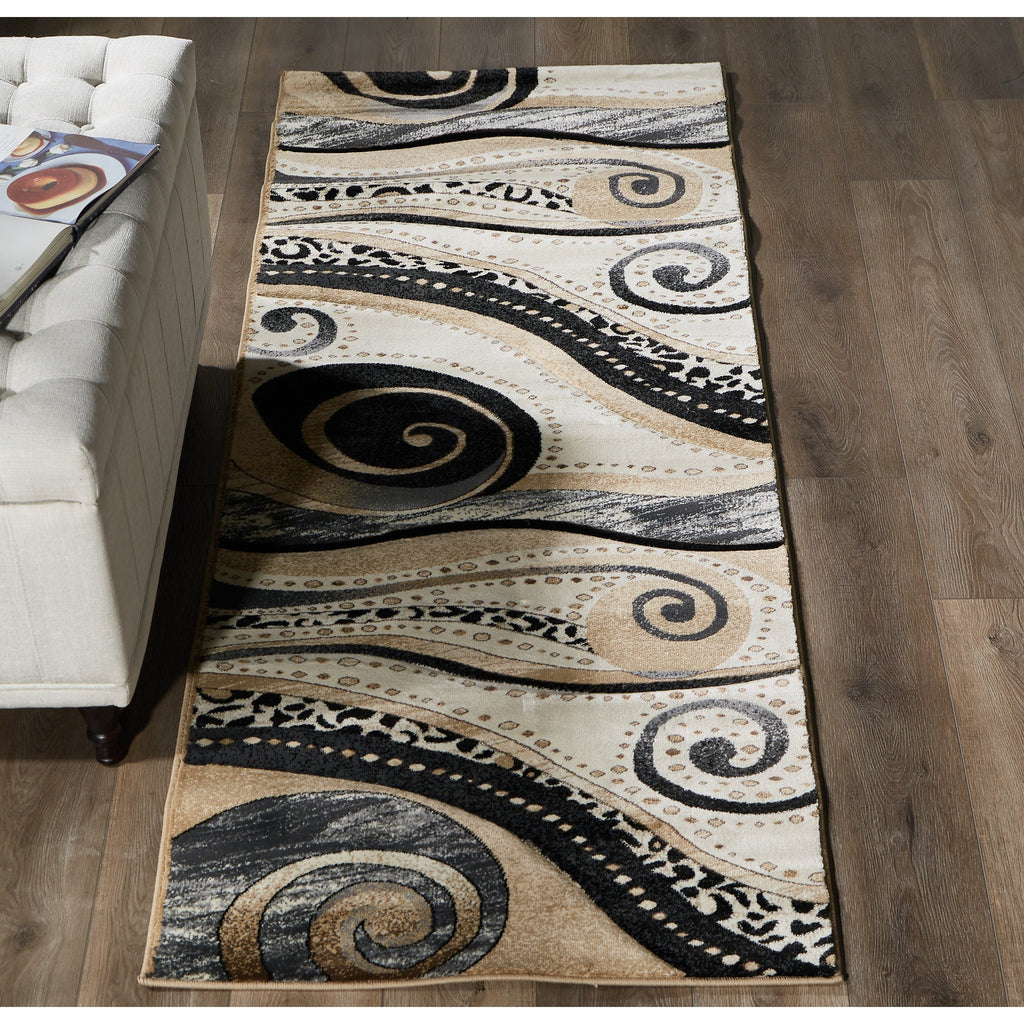 Tapis à tourbillons abstraits de la collection Rhodes