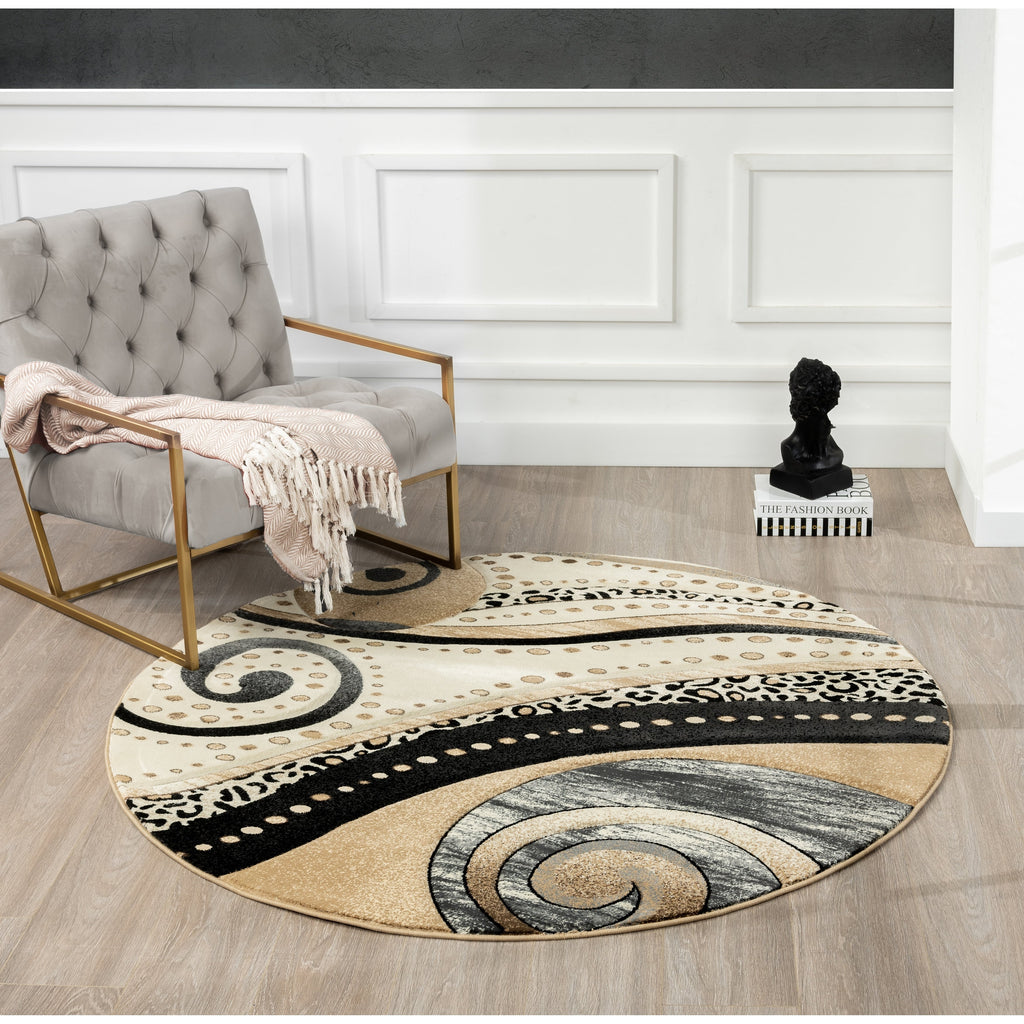 Tapis à tourbillons abstraits de la collection Rhodes
