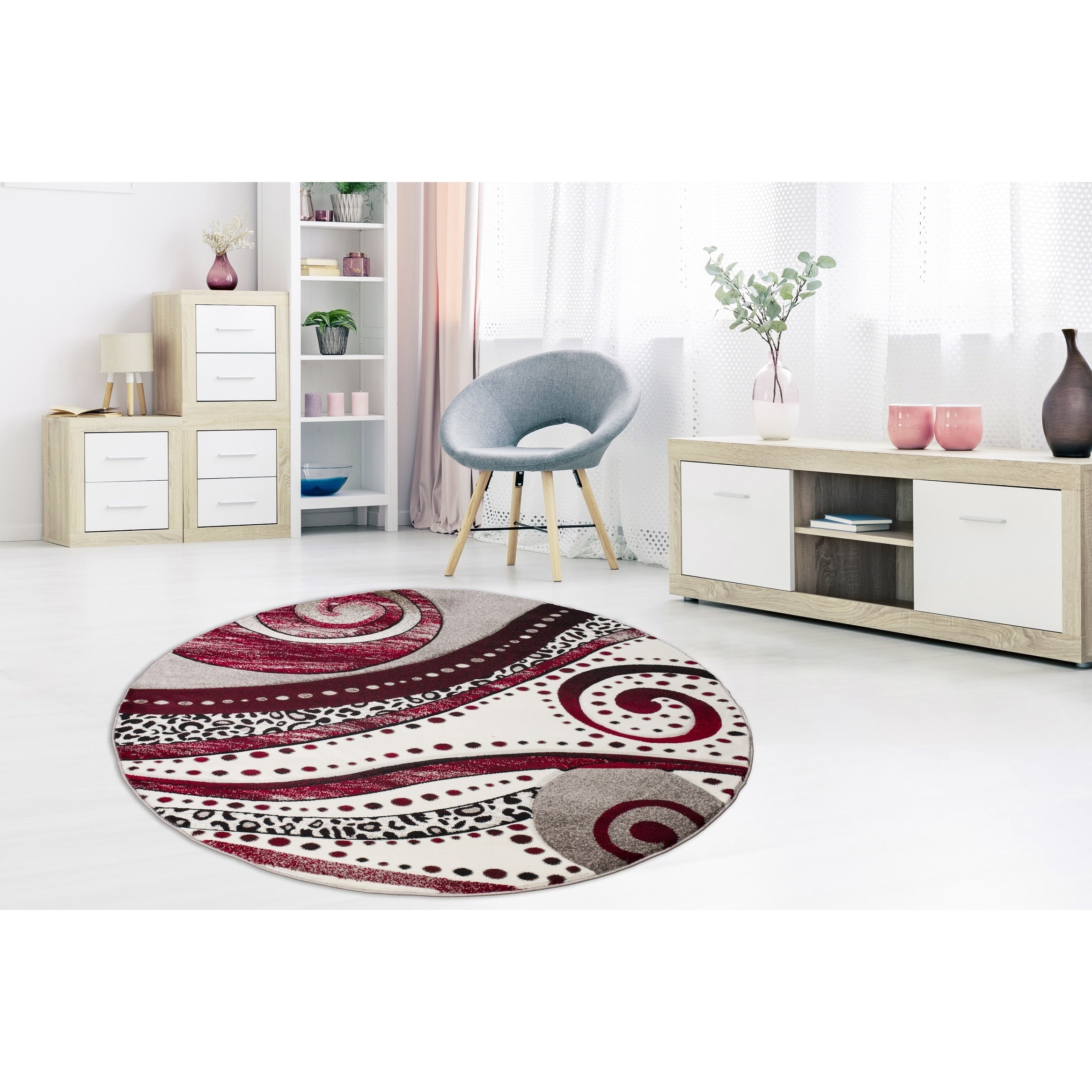 Tapis à tourbillons abstraits de la collection Rhodes