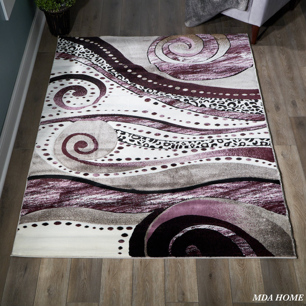 Tapis à tourbillons abstraits de la collection Rhodes