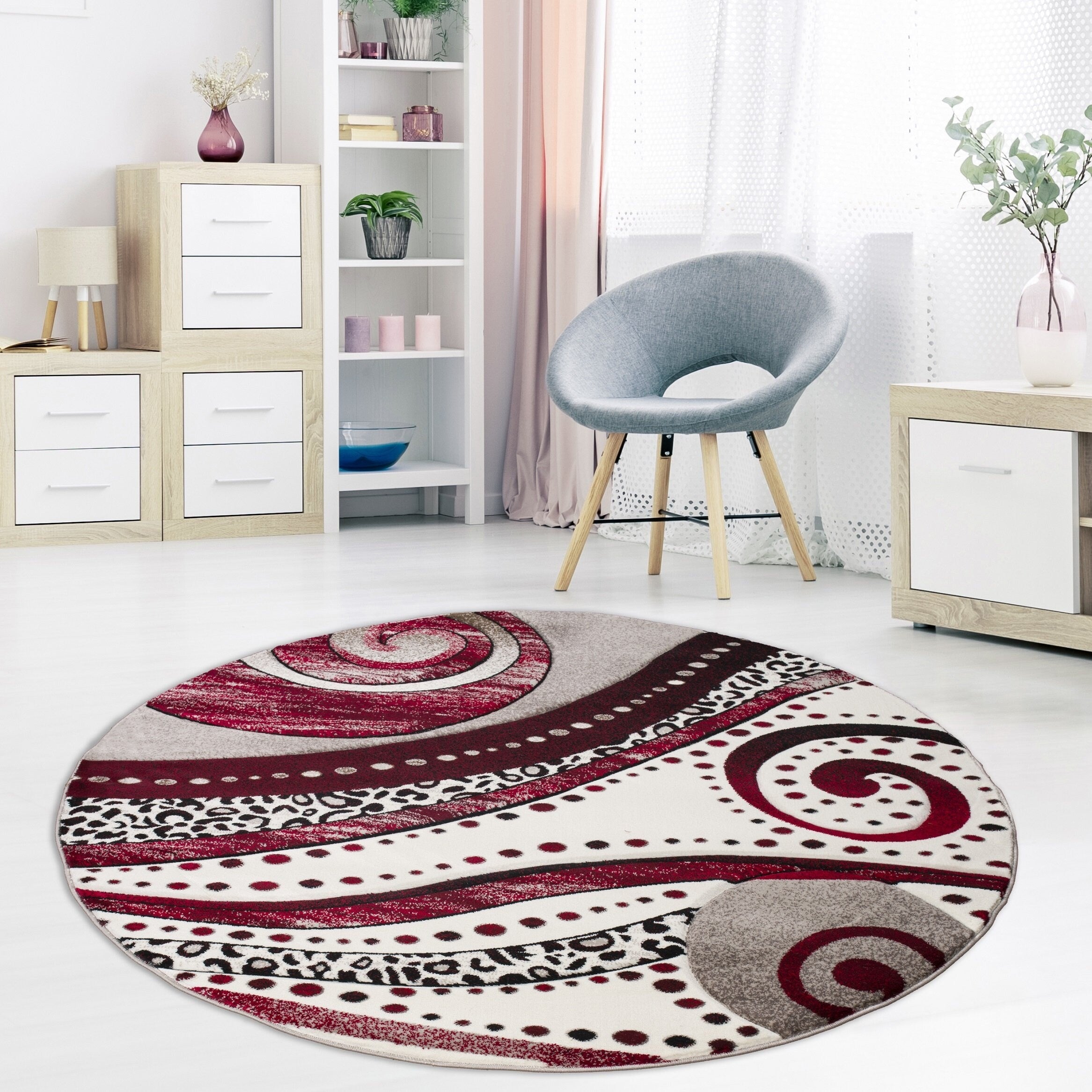Tapis à tourbillons abstraits de la collection Rhodes