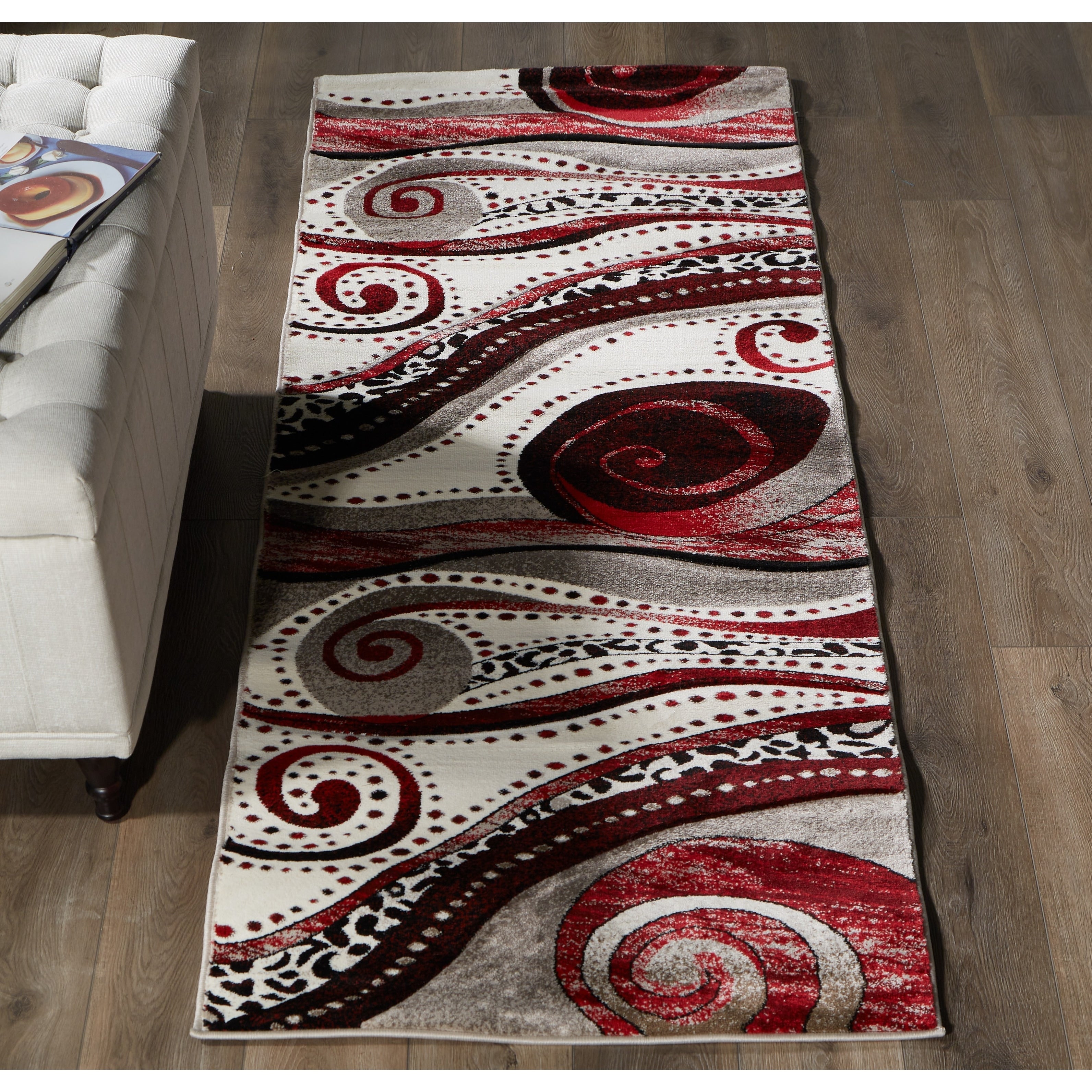 Tapis à tourbillons abstraits de la collection Rhodes