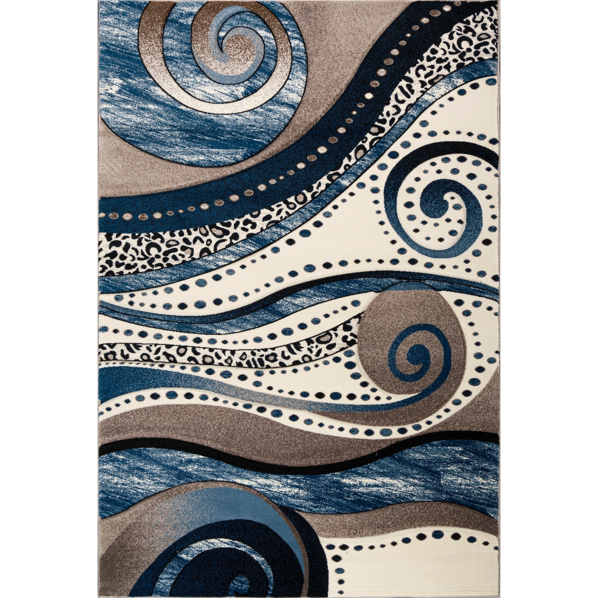 Tapis à tourbillons abstraits de la collection Rhodes