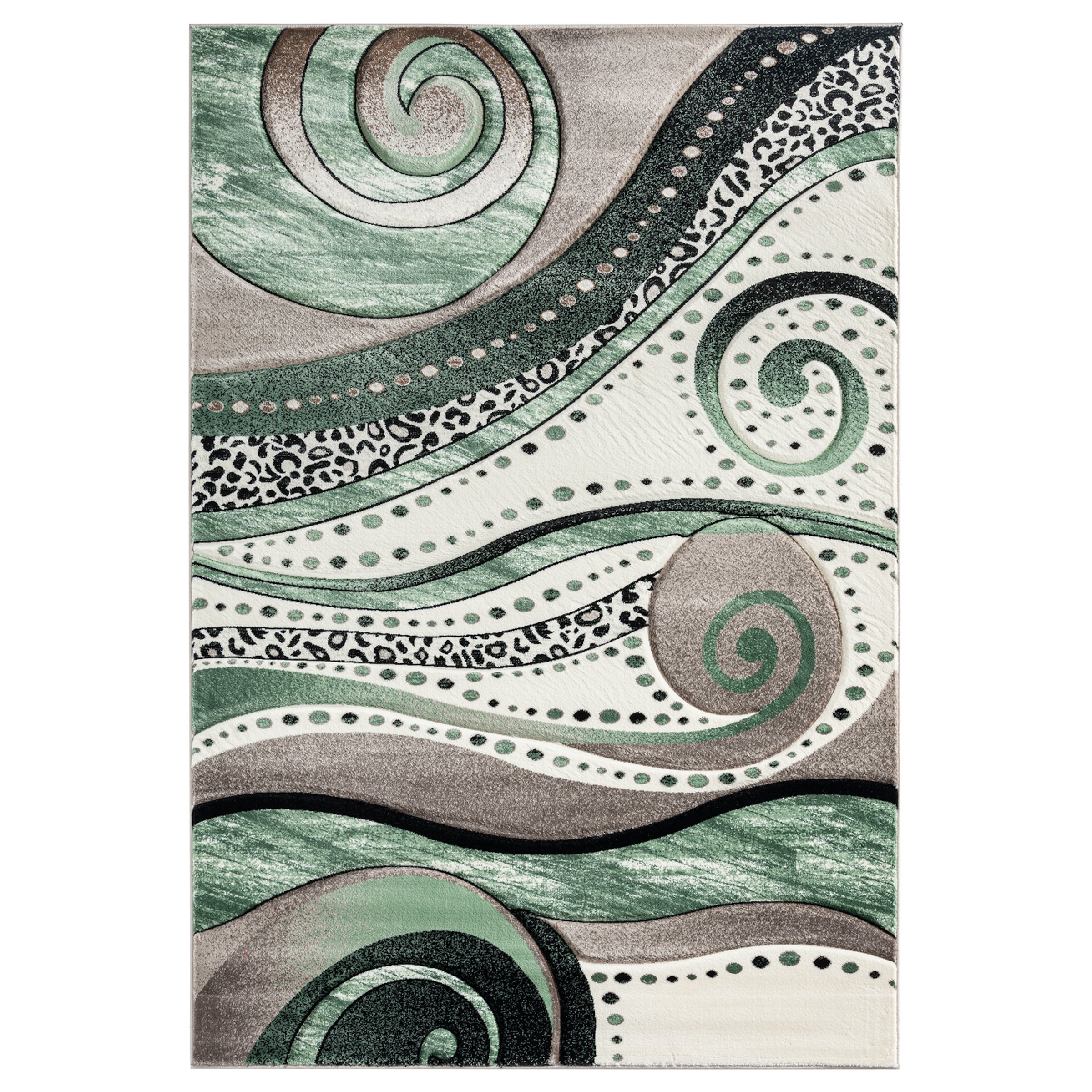 Tapis à tourbillons abstraits de la collection Rhodes