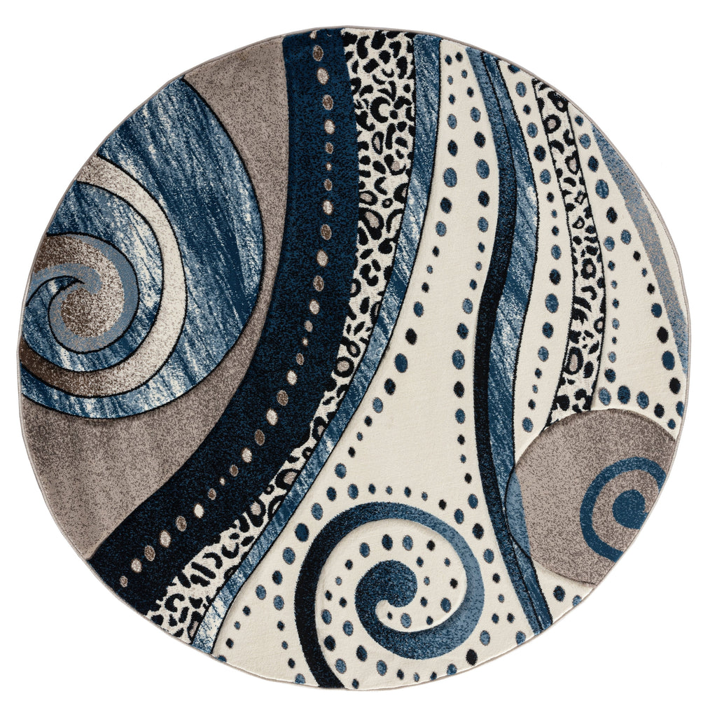 Tapis à tourbillons abstraits de la collection Rhodes
