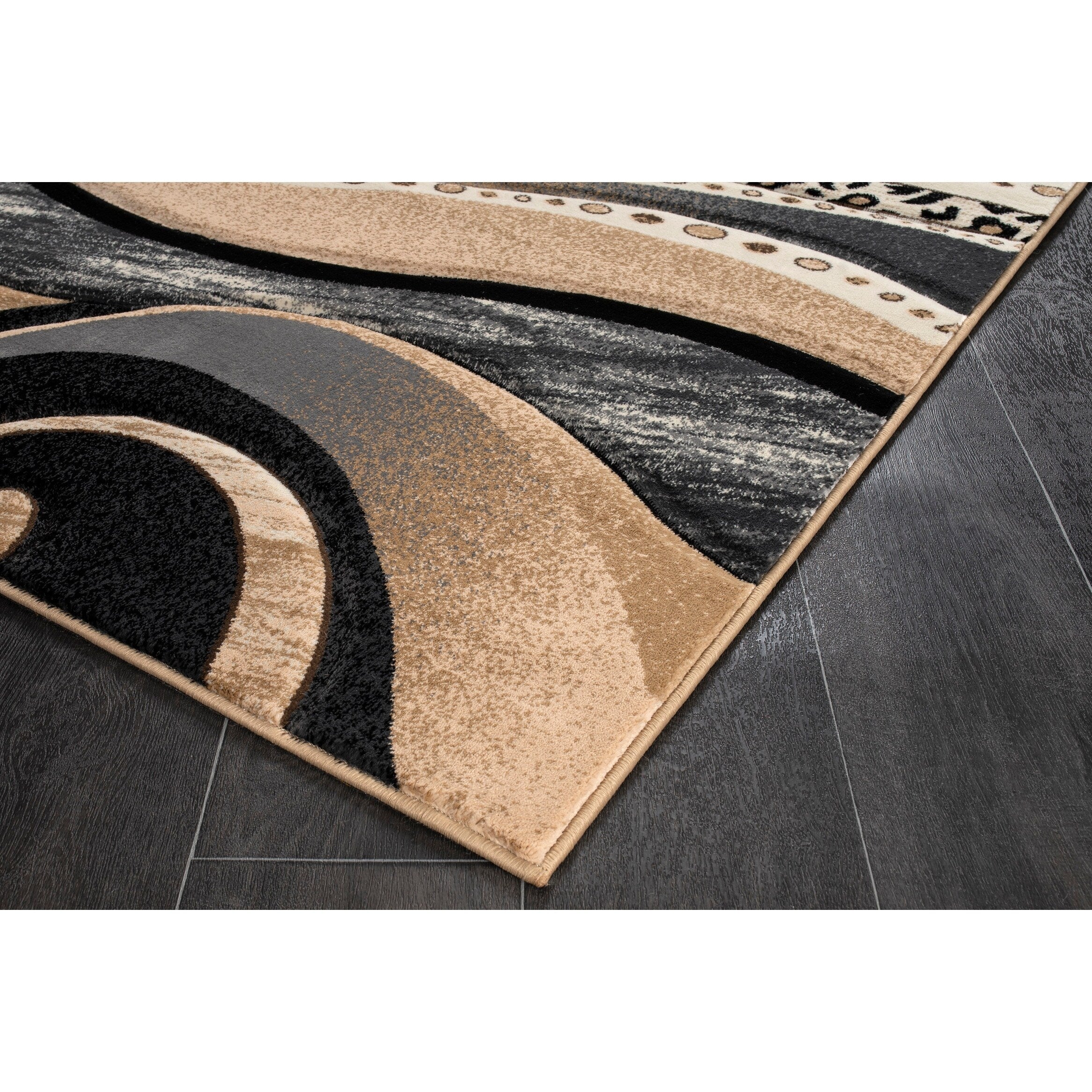 Tapis à tourbillons abstraits de la collection Rhodes
