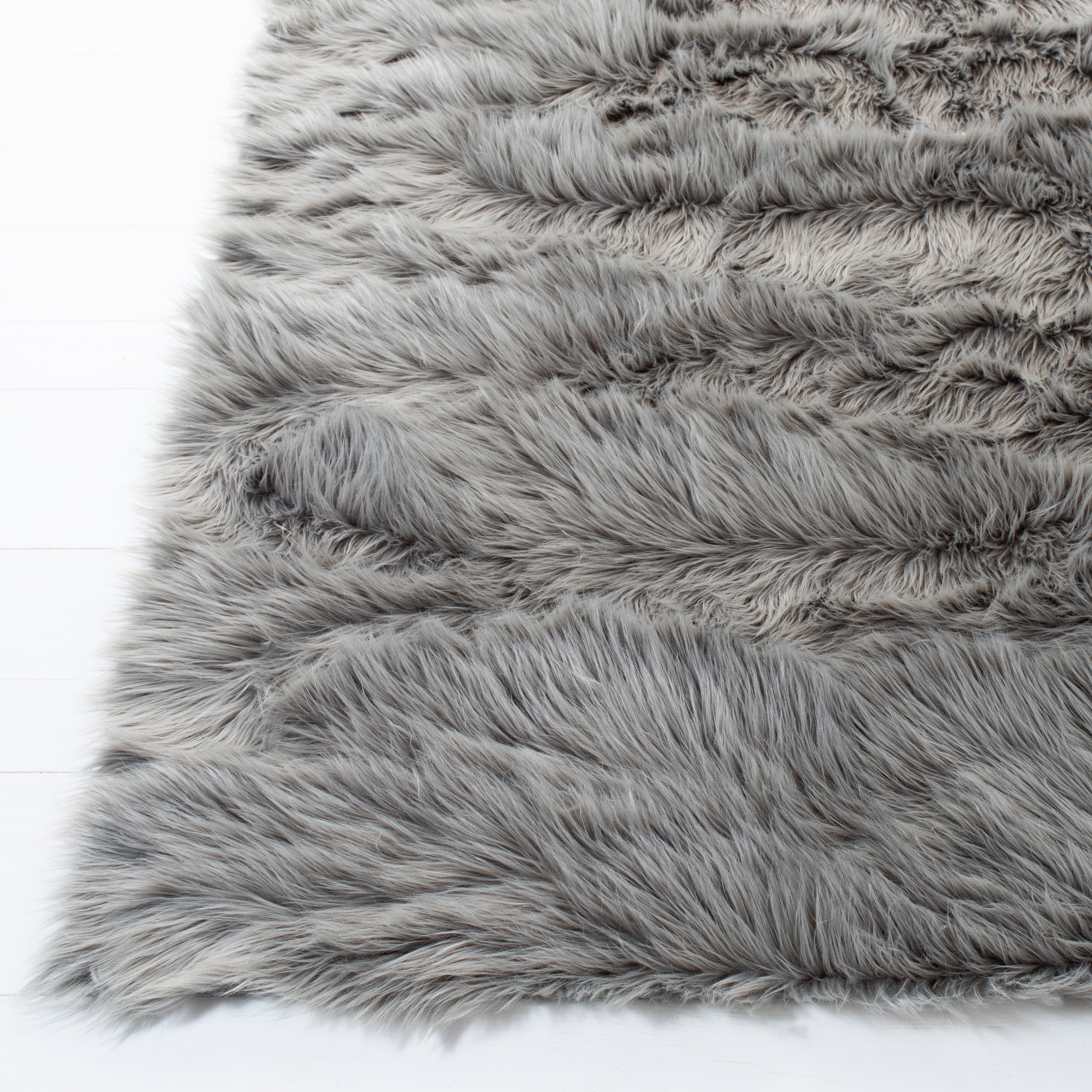 Tapis SAFAVIEH en fausse peau de mouton et soie, épaisseur 2,4 pouces