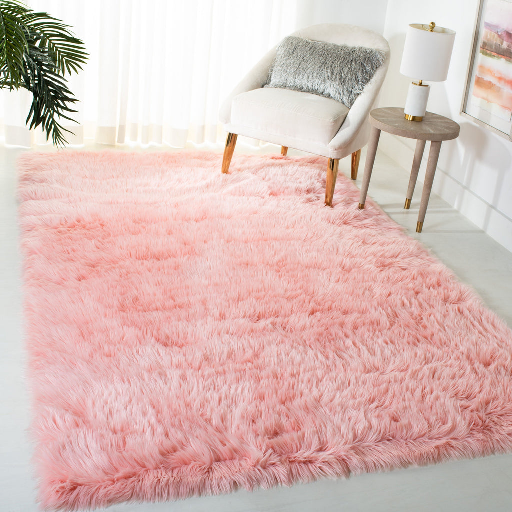 Tapis SAFAVIEH en fausse peau de mouton et soie, épaisseur 2,4 pouces
