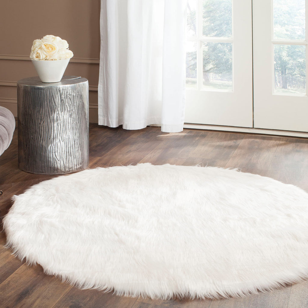 Tapis SAFAVIEH en fausse peau de mouton et soie, épaisseur 2,4 pouces