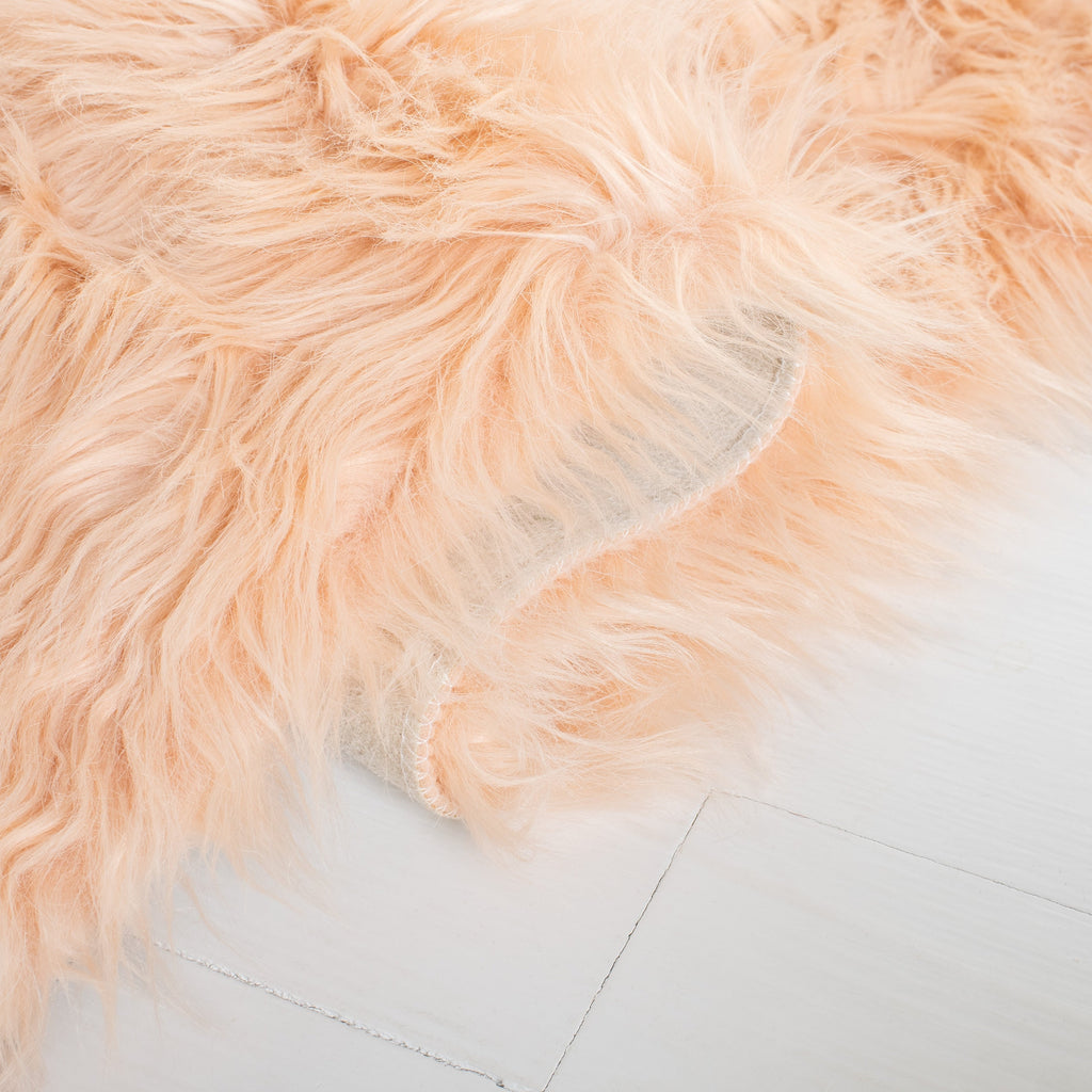 Tapis SAFAVIEH en fausse peau de mouton et soie, épaisseur 2,4 pouces