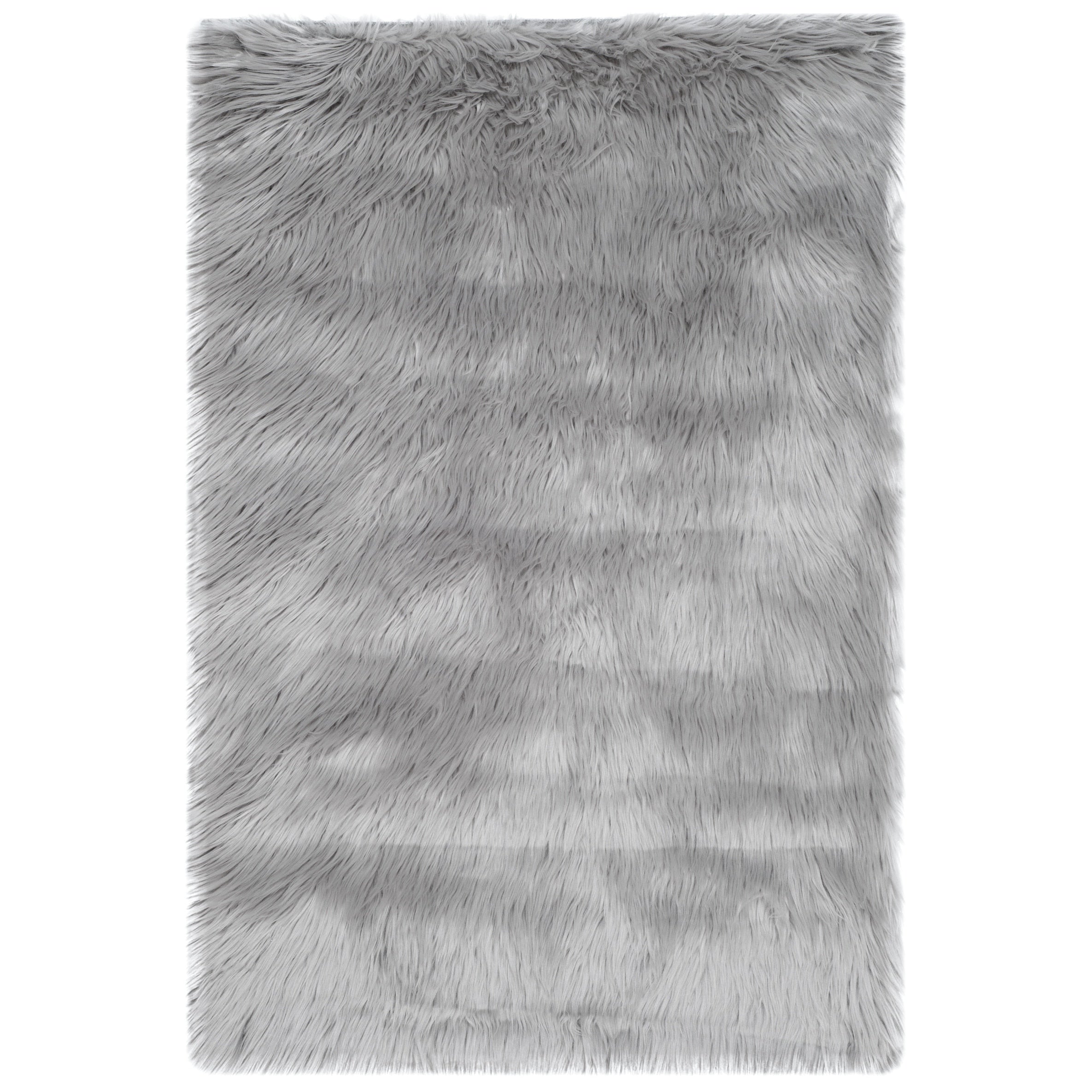 Tapis SAFAVIEH en fausse peau de mouton et soie, épaisseur 2,4 pouces