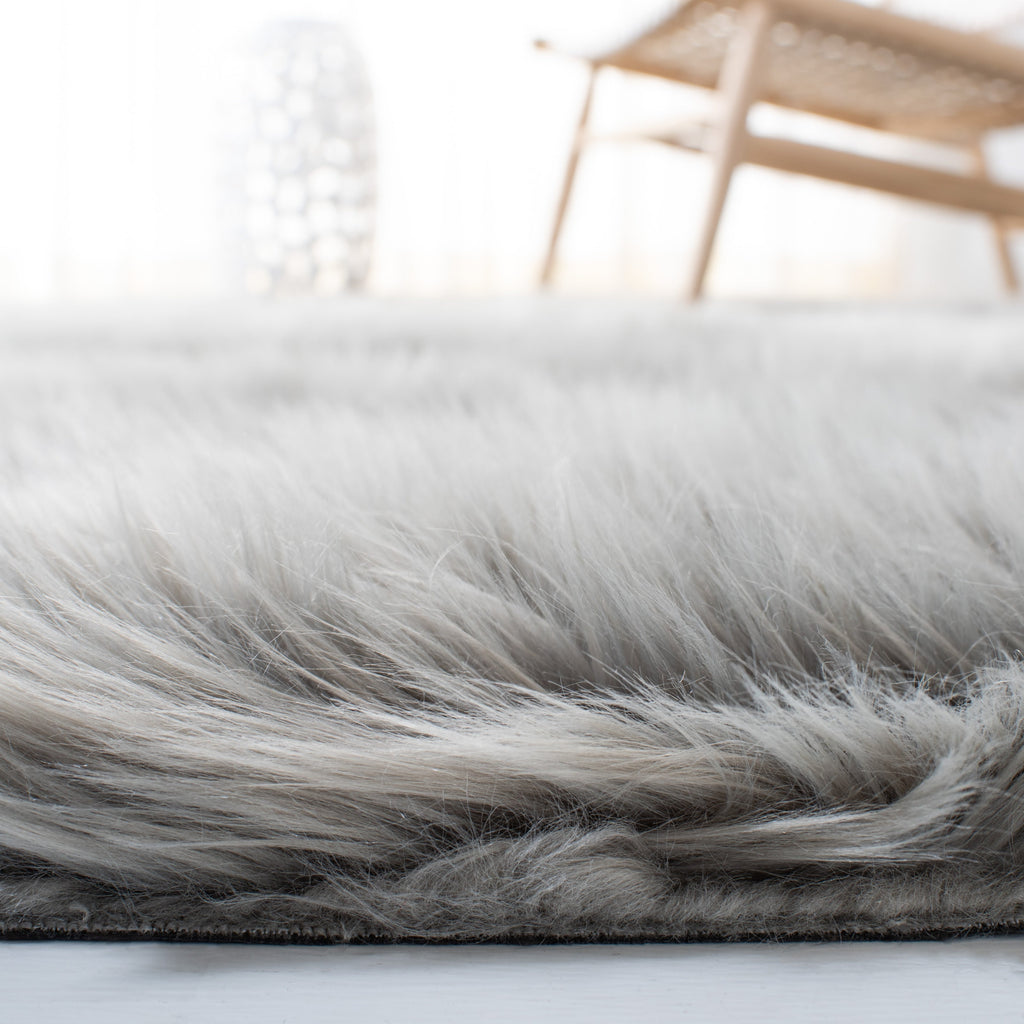 Tapis SAFAVIEH en fausse peau de mouton et soie, épaisseur 2,4 pouces