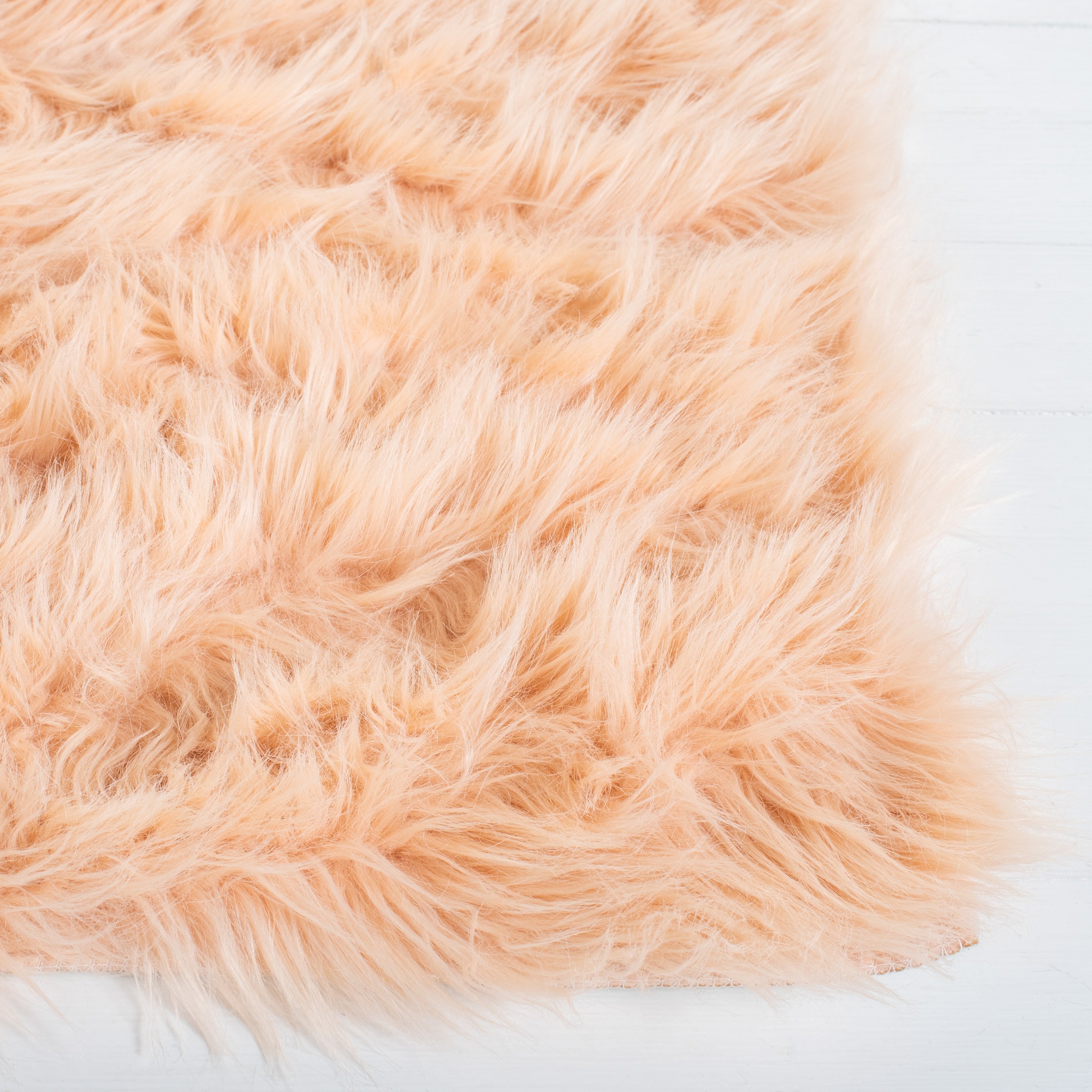 Tapis SAFAVIEH en fausse peau de mouton et soie, épaisseur 2,4 pouces