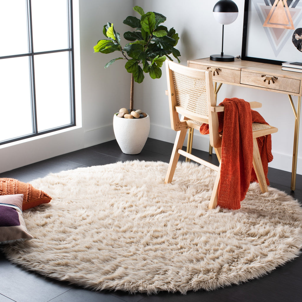 Tapis SAFAVIEH en fausse peau de mouton et soie, épaisseur 2,4 pouces