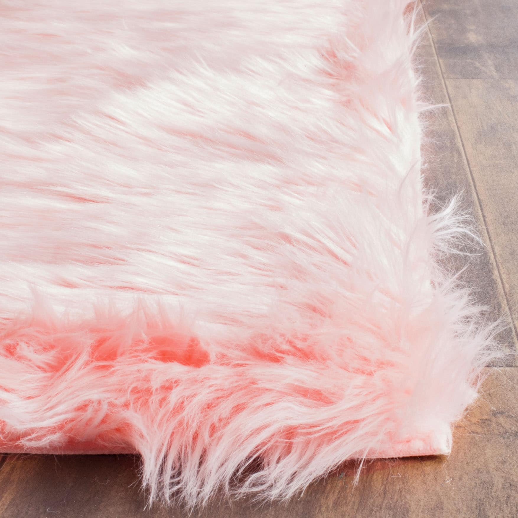 Tapis SAFAVIEH en fausse peau de mouton et soie, épaisseur 2,4 pouces