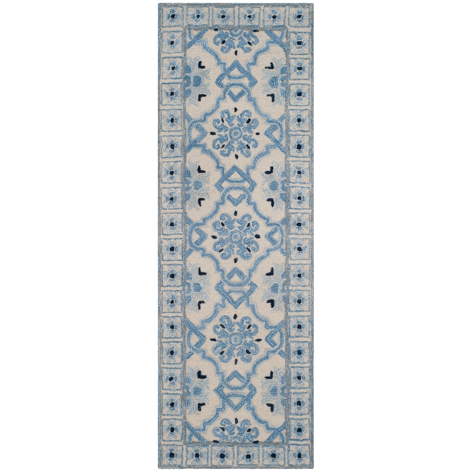 Tapis en laine floral moderne fait main Bella Rodica de SAFAVIEH