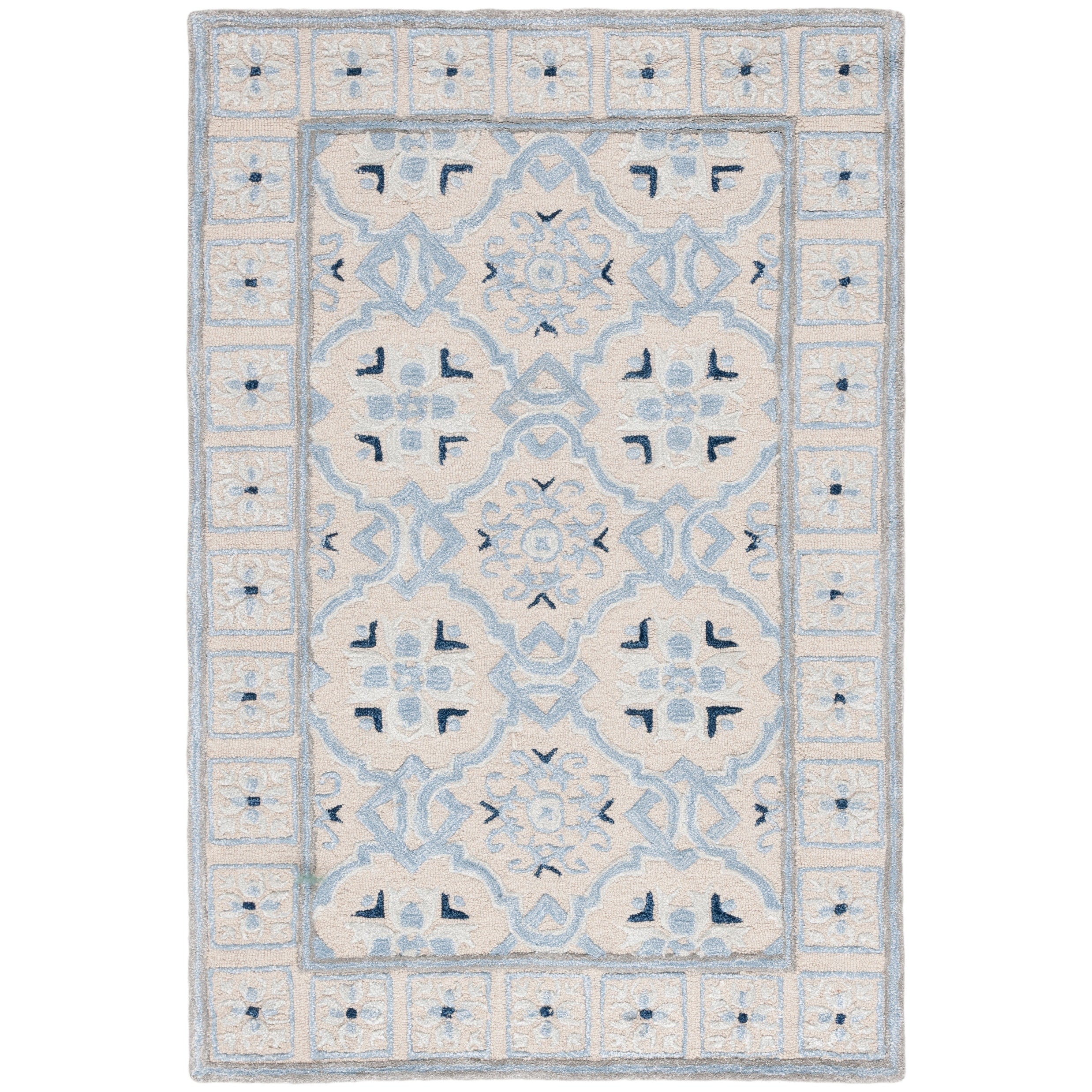 Tapis en laine floral moderne fait main Bella Rodica de SAFAVIEH