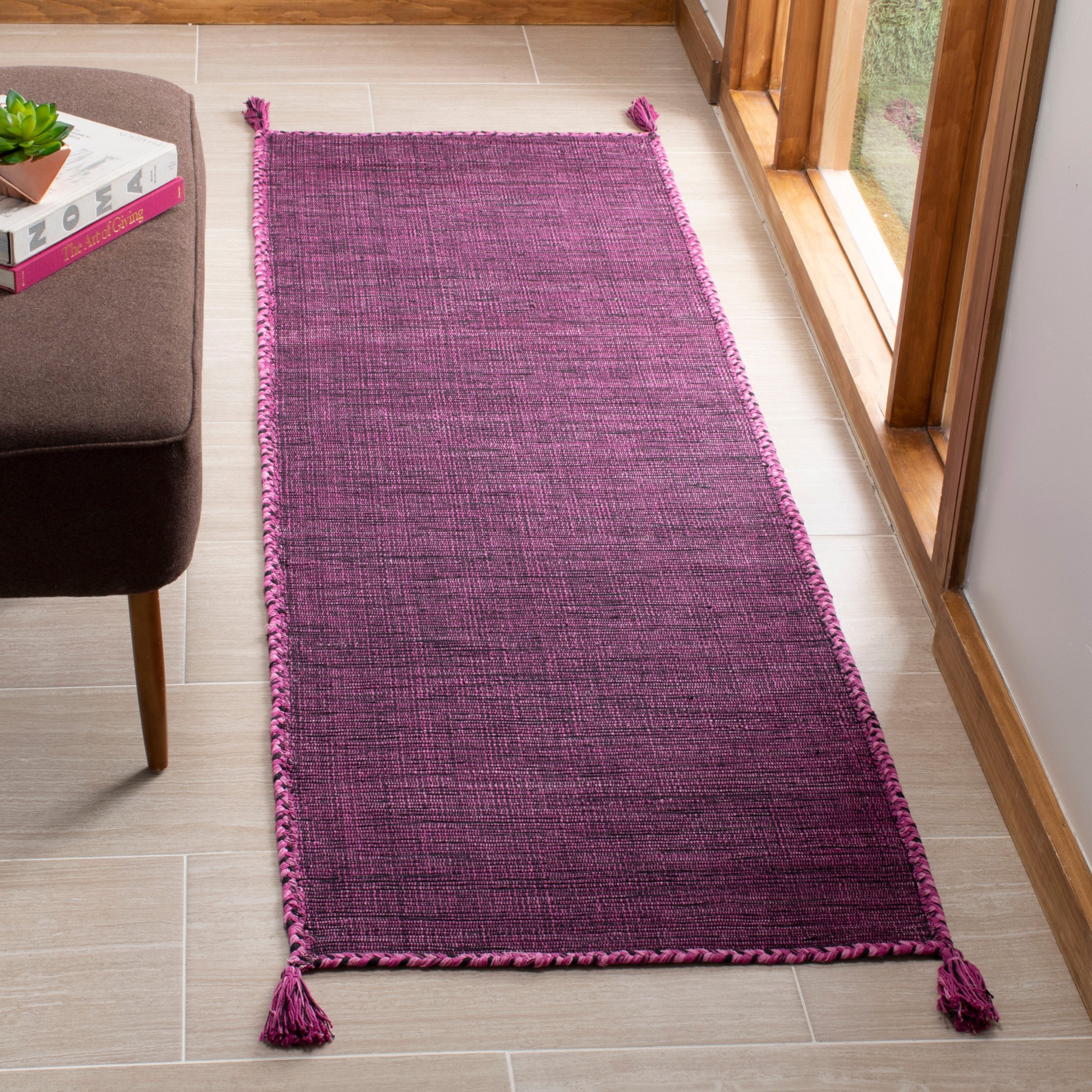 Tapis décontracté en coton tissé à plat Montauk Jahi fait main SAFAVIEH