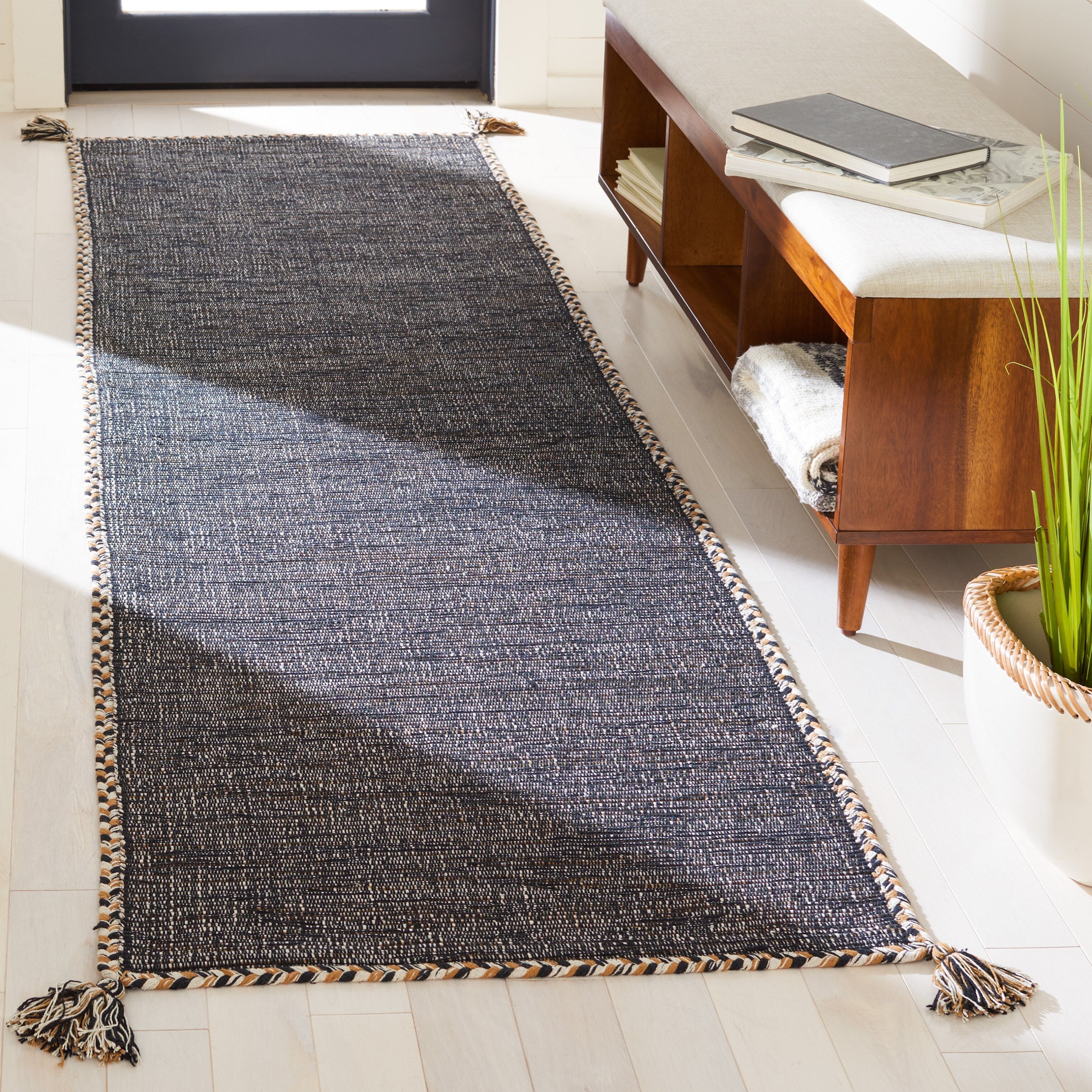 Tapis décontracté en coton tissé à plat Montauk Jahi fait main SAFAVIEH
