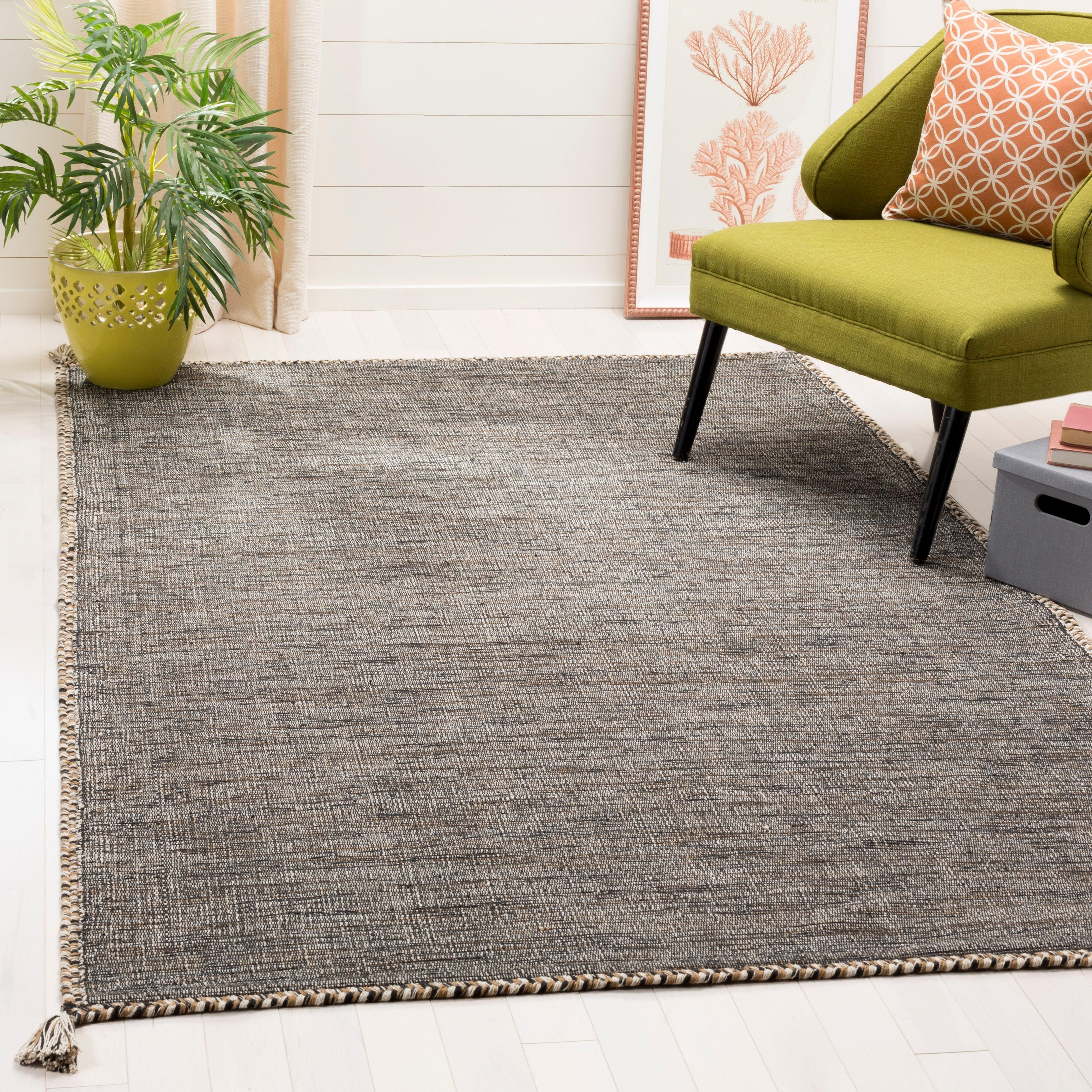 Tapis décontracté en coton tissé à plat Montauk Jahi fait main SAFAVIEH