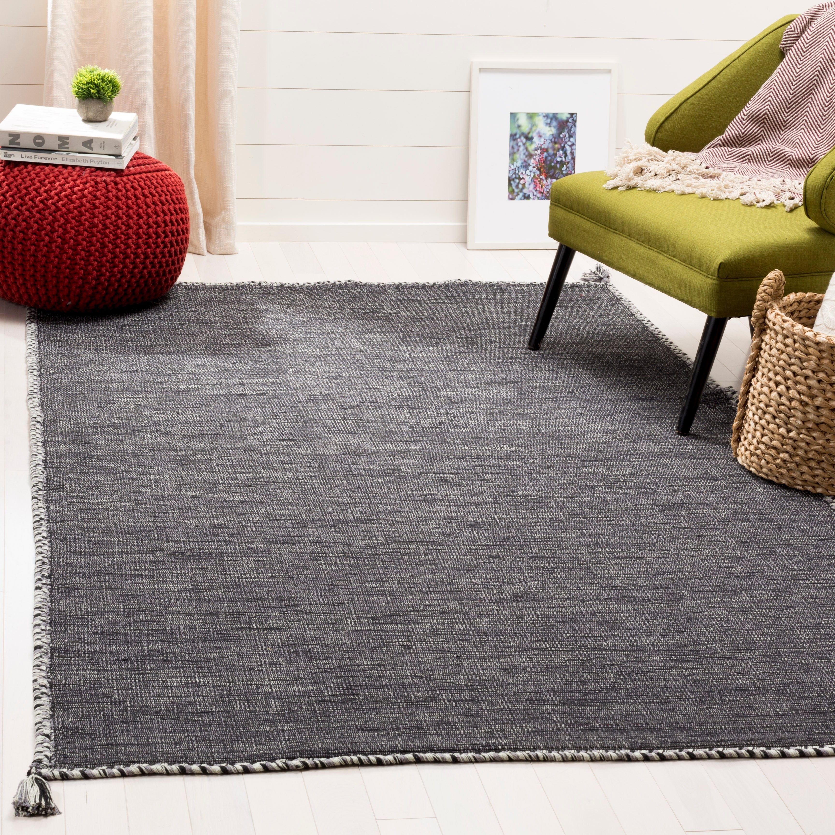 Tapis décontracté en coton tissé à plat Montauk Jahi fait main SAFAVIEH