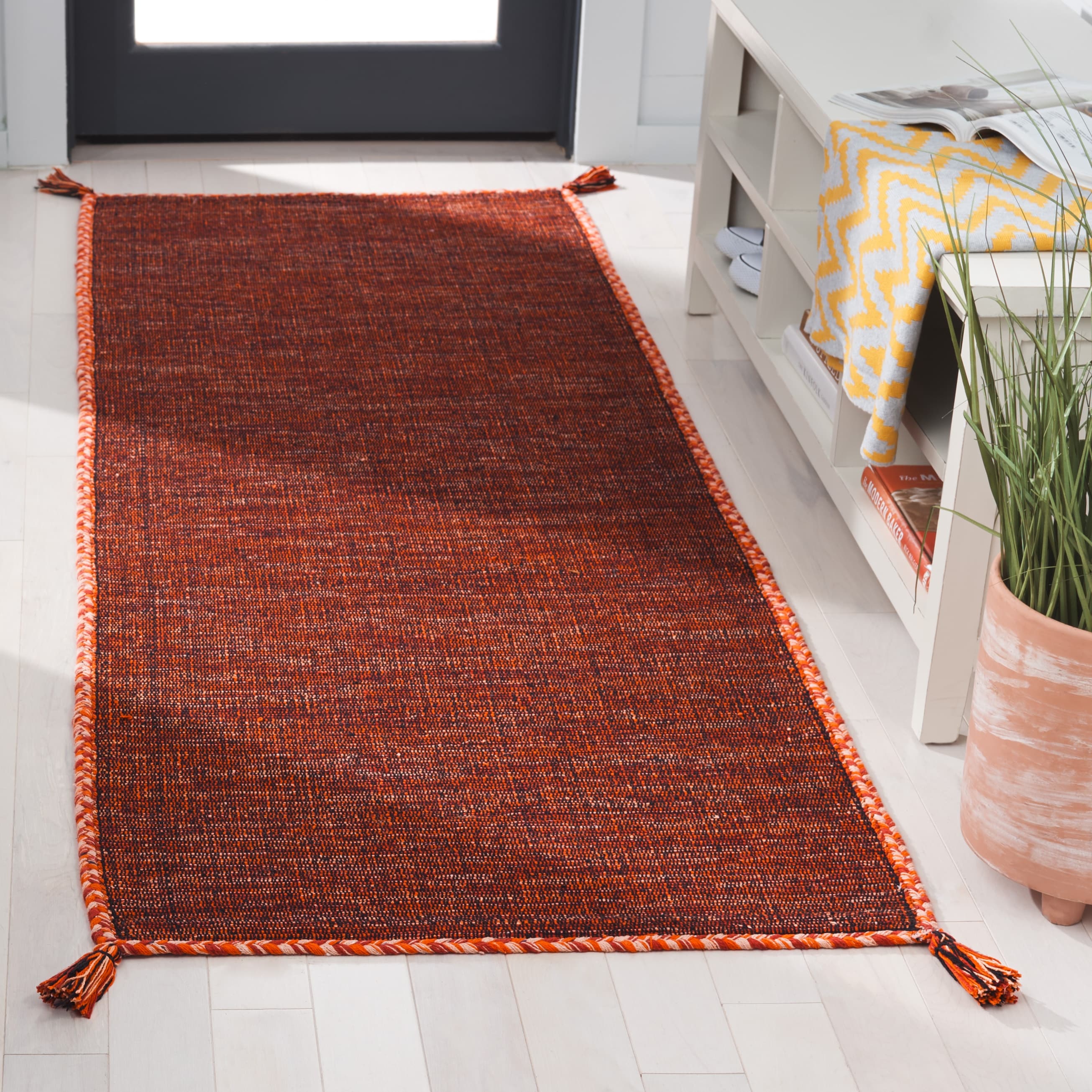 Tapis décontracté en coton tissé à plat Montauk Jahi fait main SAFAVIEH