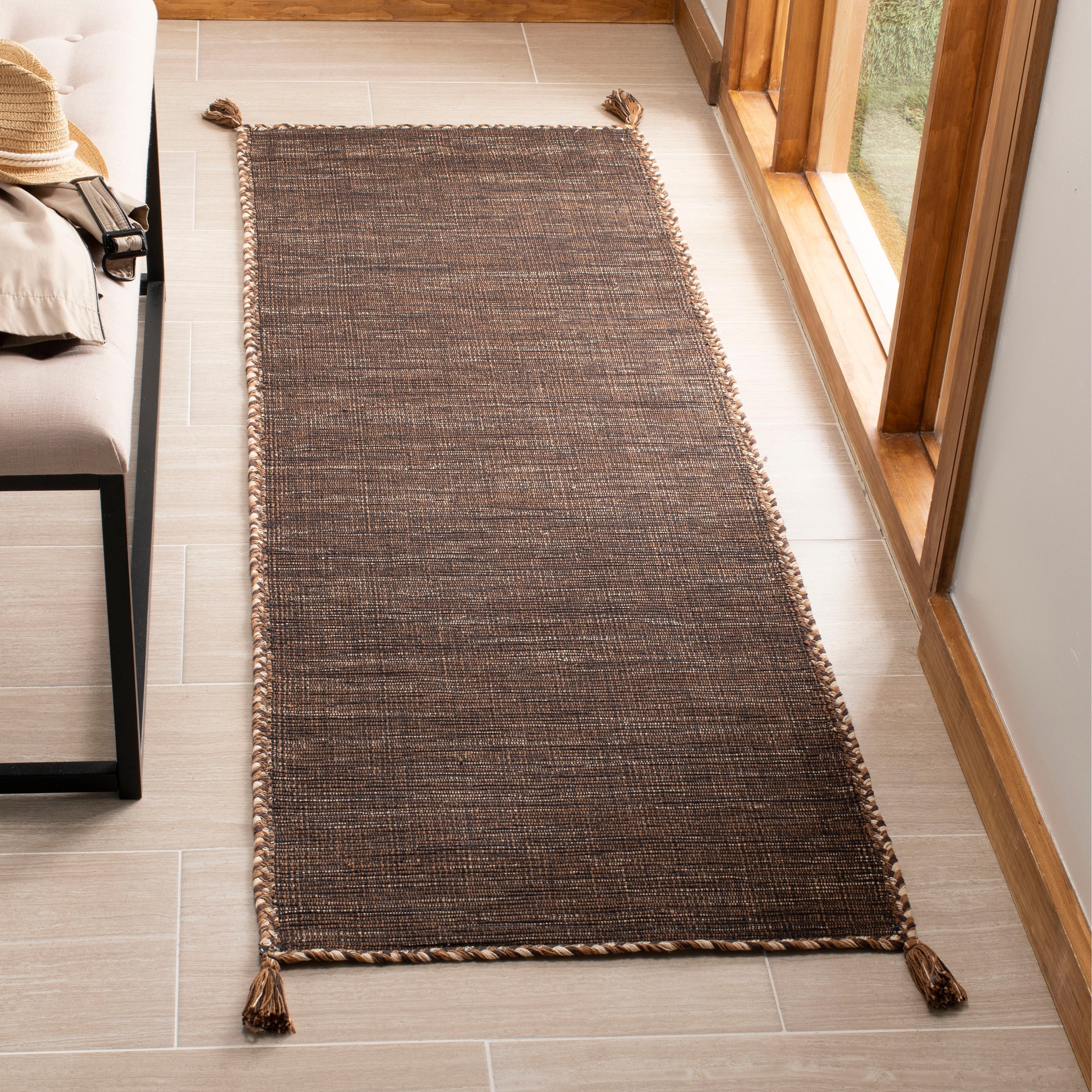 Tapis décontracté en coton tissé à plat Montauk Jahi fait main SAFAVIEH