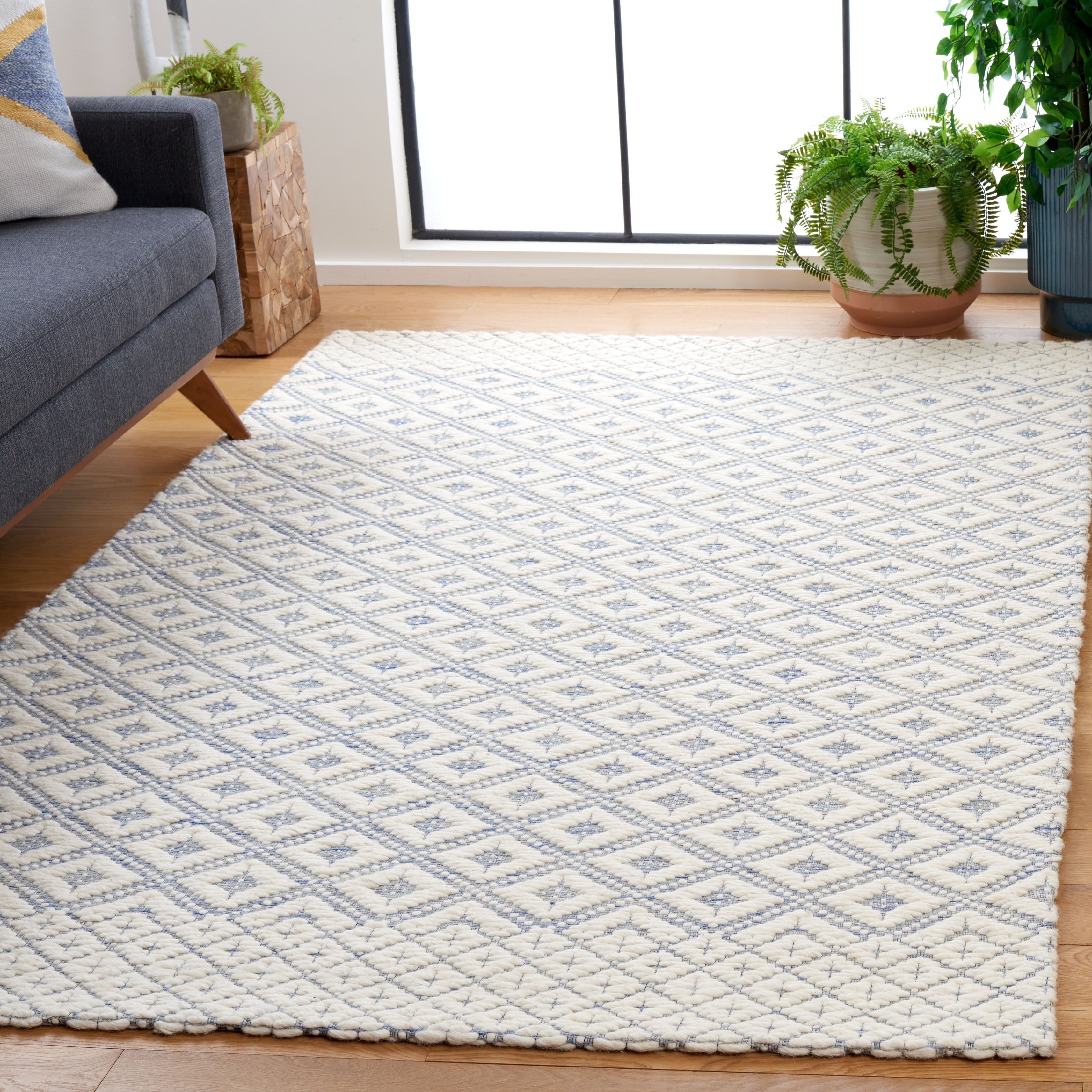 SAFAVIEH Fait main Marbella Gillette Boho Géométrique Laine et Viscose