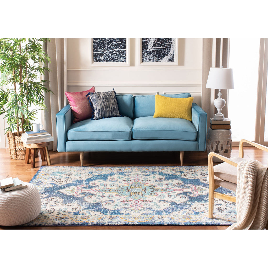 Tapis décoratif SAFAVIEH Madison Marilou Boho Medallion effet vieilli