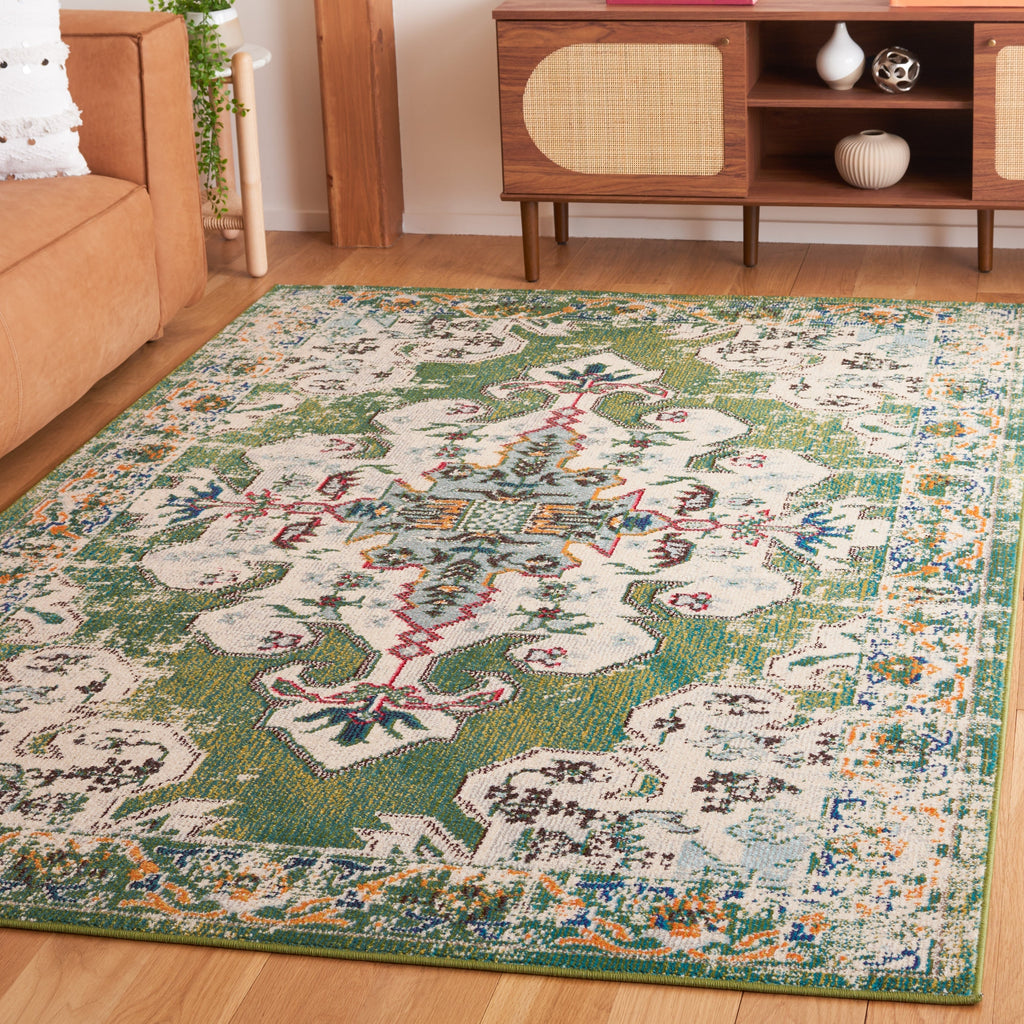 Tapis décoratif SAFAVIEH Madison Marilou Boho Medallion effet vieilli