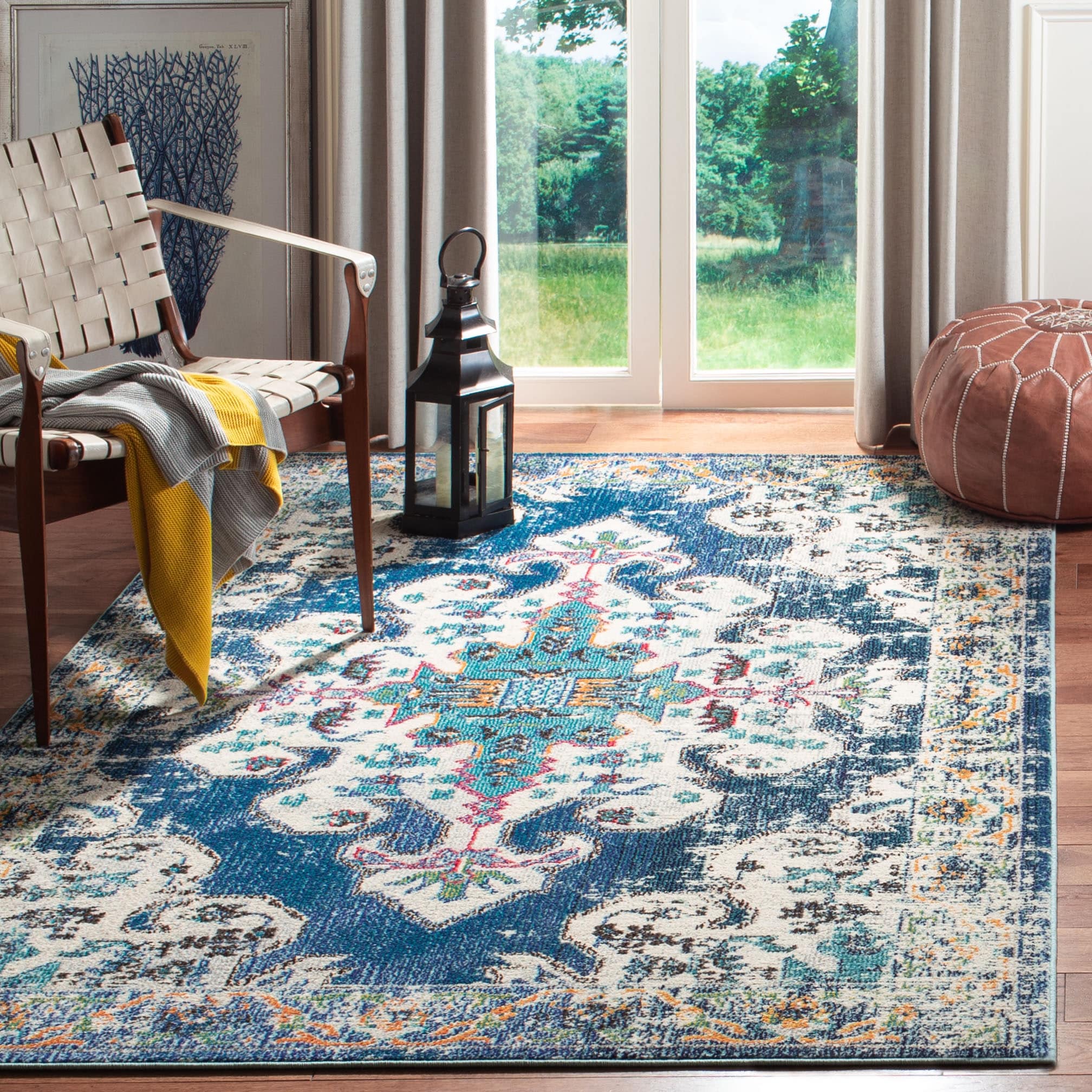 Tapis décoratif SAFAVIEH Madison Marilou Boho Medallion effet vieilli