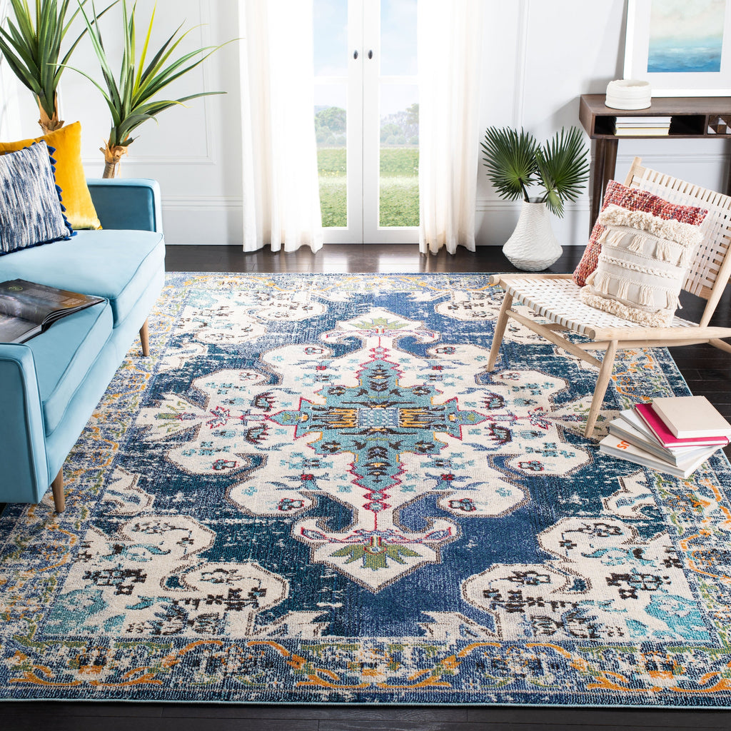 Tapis décoratif SAFAVIEH Madison Marilou Boho Medallion effet vieilli